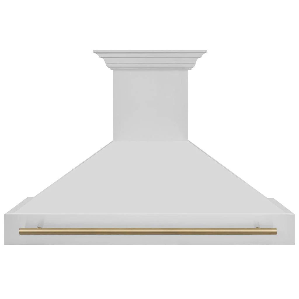 ZLINE Autograph Edition 48 in. Stainless Steel Range Hood with Stainless Steel Shell and Champagne Bronze Handle (8654STZ-48-CB) - Image 5