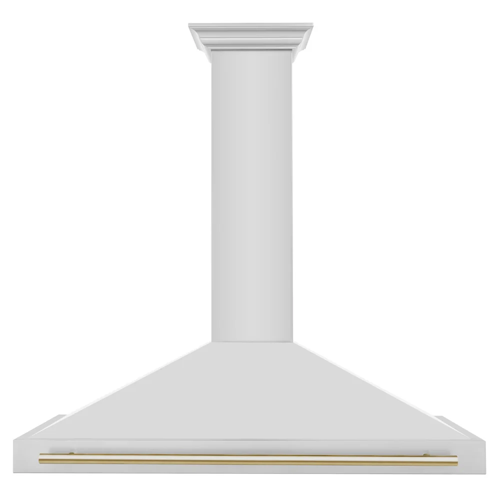 ZLINE 48 in. Autograph Edition Convertible Stainless Steel Range Hood with Stainless Steel Shell and Polished Gold Accents (KB4STZ-48-G) - Image 3