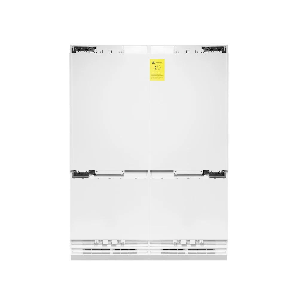 ZLINE Autograph Edition 60 in. 32.2 cu. ft. Panel Ready French Door Built-In Bottom Freezer Refrigerator with Water Dispenser and Ice Maker with Champagne Bronze Accents (RBIVZ-60-CB) - Image 6