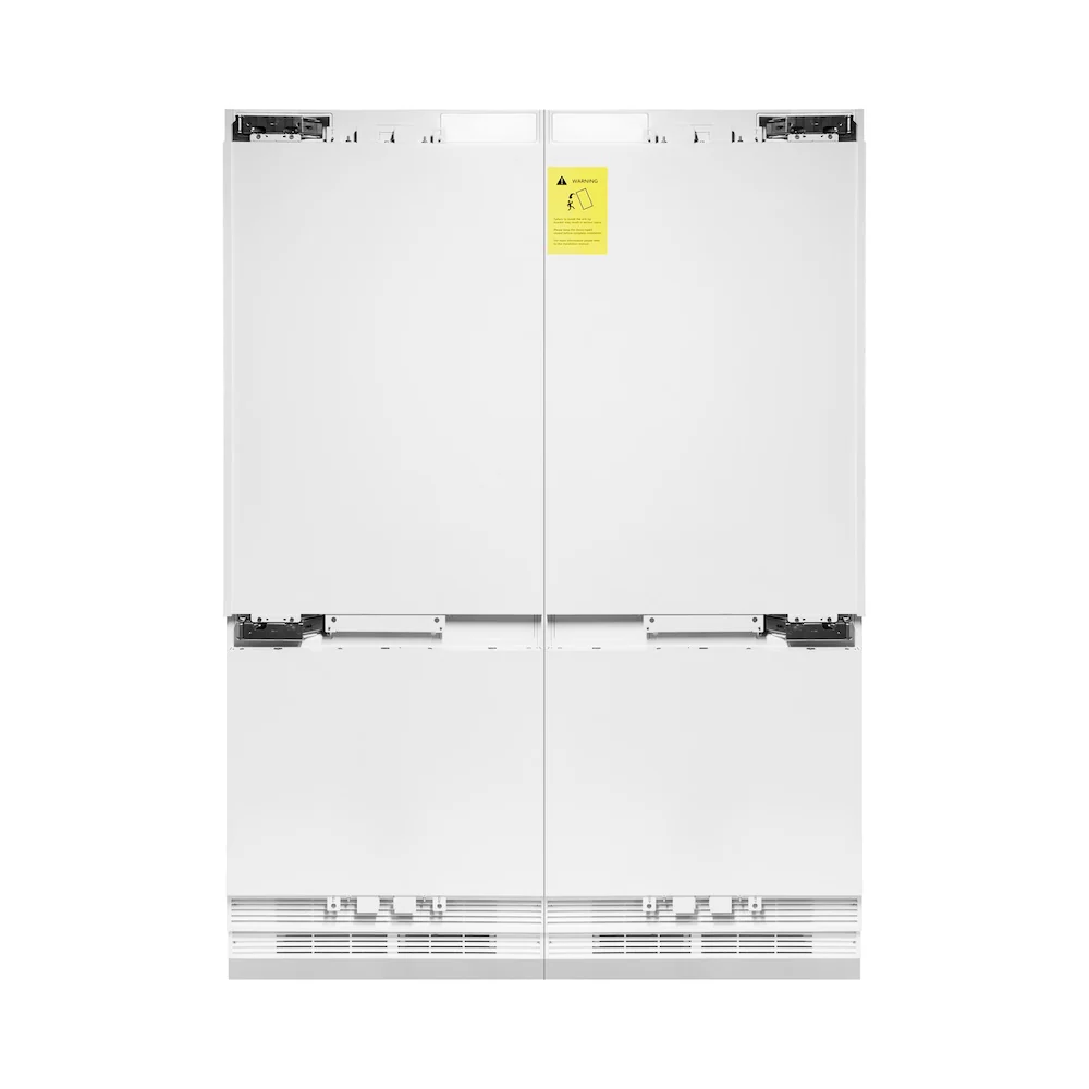 ZLINE Autograph Edition 60 in. 32.2 cu. ft. Panel Ready French Door Built-In Bottom Freezer Refrigerator with Water Dispenser and Ice Maker with Champagne Bronze Accents (RBIVZ-60-CB) - Image 7