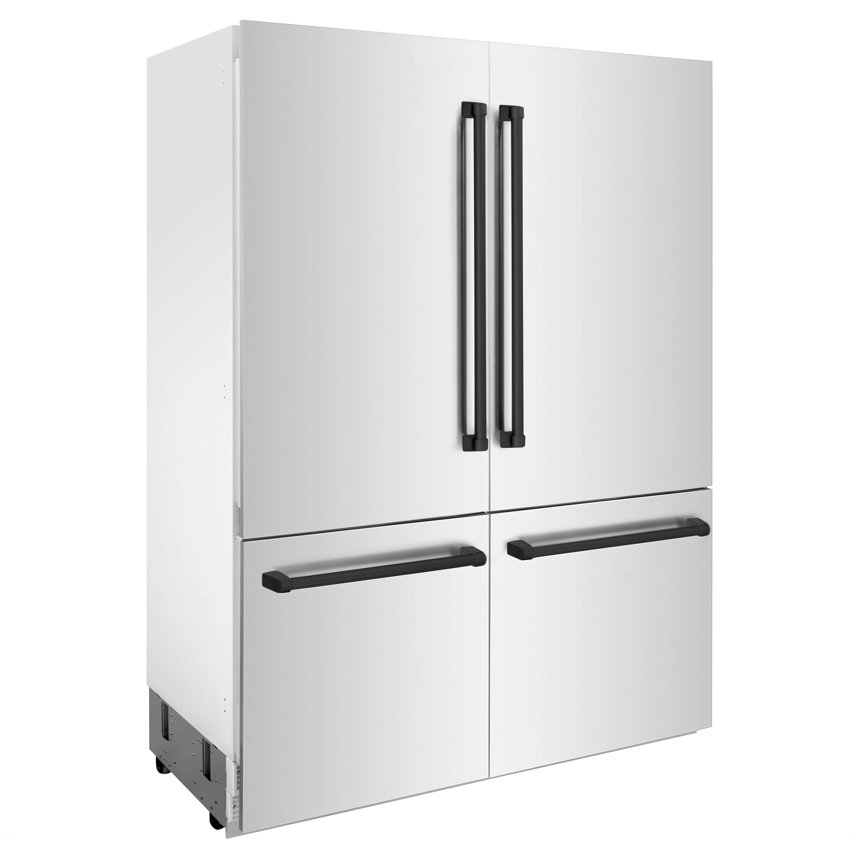 ZLINE Autograph Edition 60 in. 32.2 cu. ft. French Door Built-In Bottom Freezer Refrigerator with Water Dispenser and Ice Maker in Stainless Steel with Matte Black Accents (RBIVZ-304-60-MB) - Image 7
