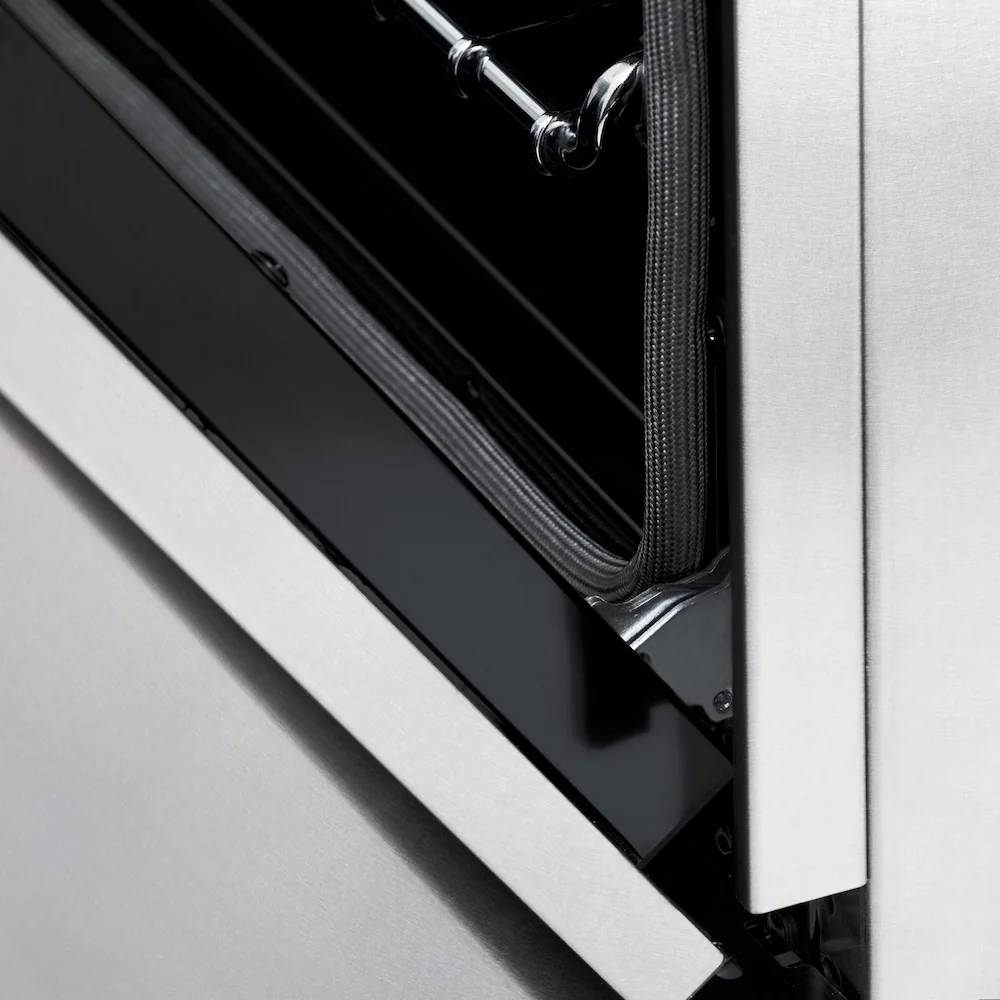 ZLINE Autograph Edition 60 in. 7.4 cu. ft. Legacy Dual Fuel Range with 9 Burner Gas Cooktop and 2 Electric Convection Ovens in Satin Stainless Steel and Champagne Bronze Accents, Open Box-Great Condition - Image 6
