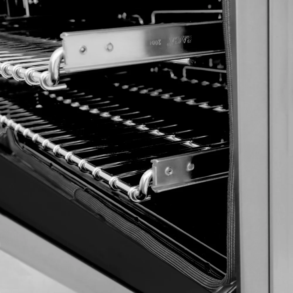 ZLINE Autograph Edition 60 in. 7.4 cu. ft. Legacy Dual Fuel Range with 9 Burner Gas Cooktop and 2 Electric Convection Ovens in Stainless Steel and Matte Black Accents, Open Box-Great Condition - Image 12