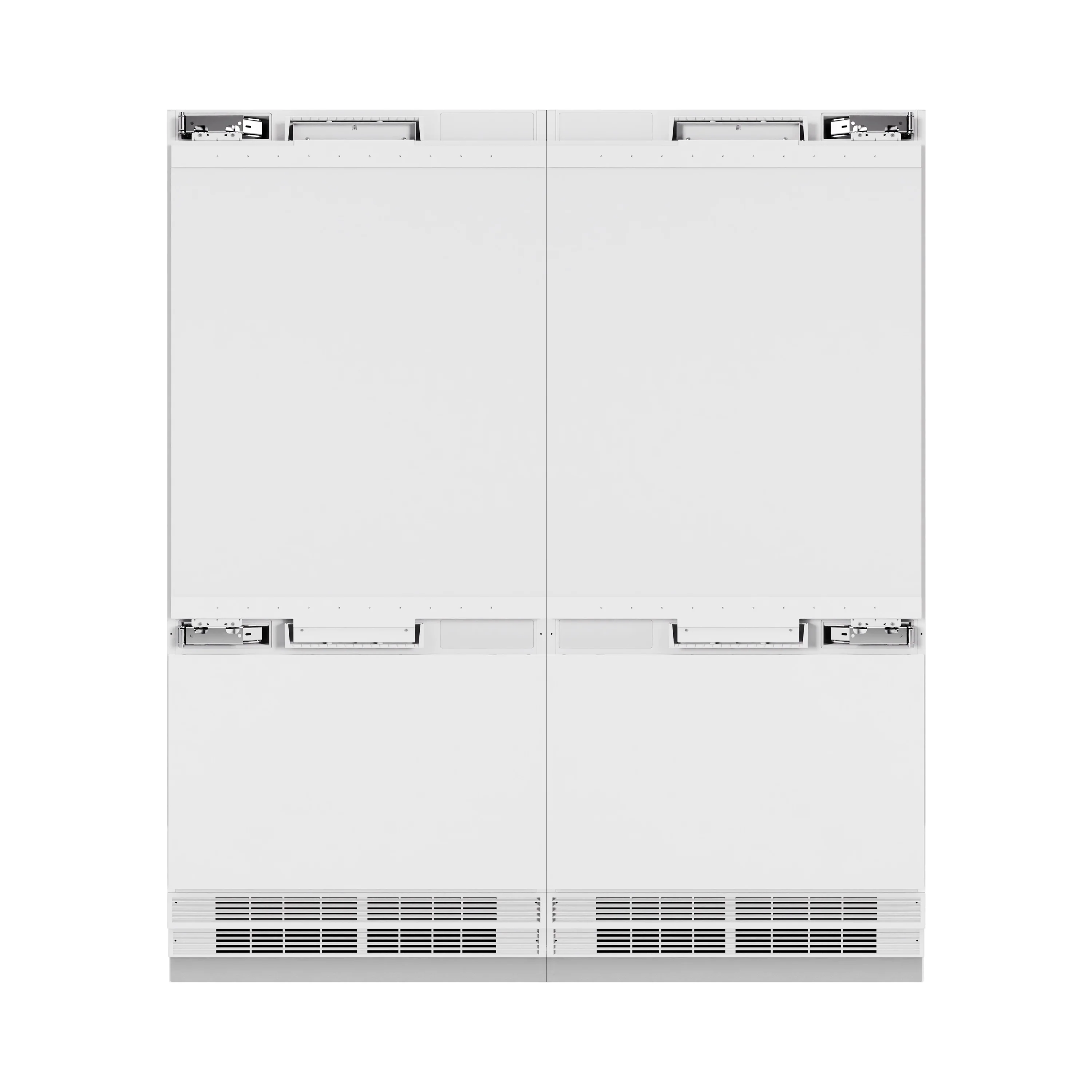 ZLINE Autograph Edition 72 in. 39.6 cu. ft. Panel Ready French Door Built-In Bottom Freezer Refrigerator with Water Dispensers and Ice Makers and Champagne Bronze Accents (RBITZ-72-CB) - Image 2