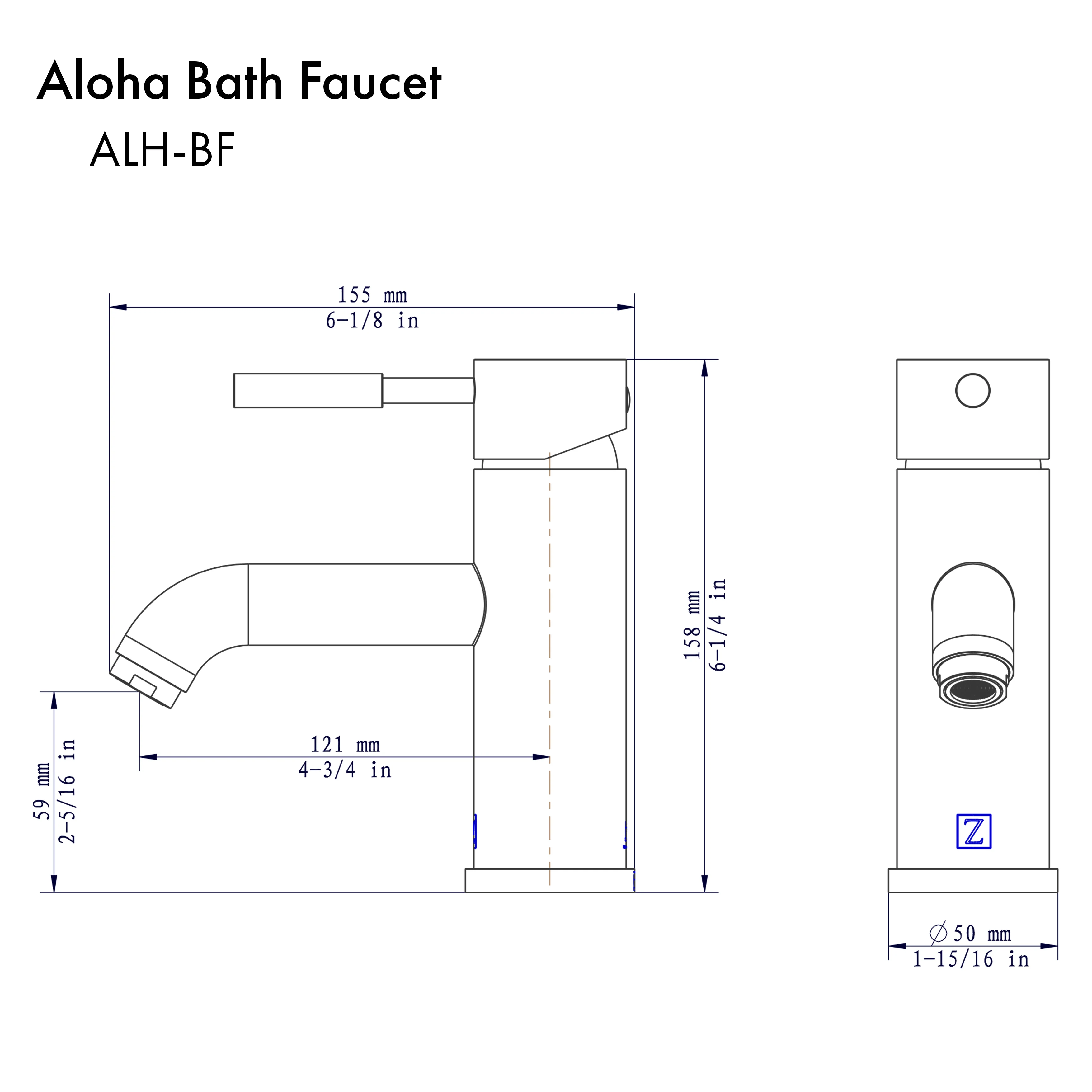 ZLINE Autograph Edition Aloha Bath Faucet in Polished Gold (ALH-BF-PG) - Image 8