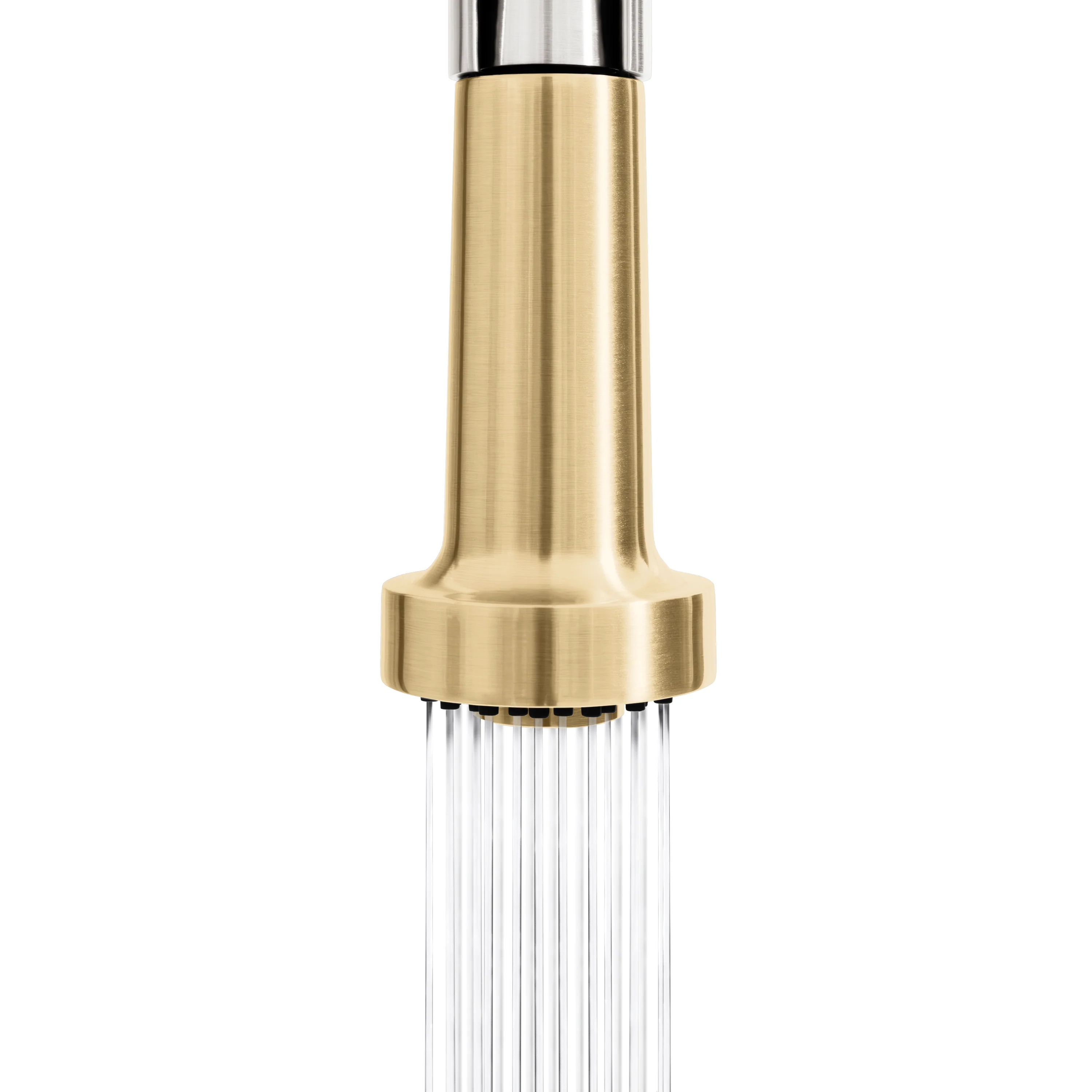 ZLINE Autograph Edition Apollo Pull Down Spring Single Handle Kitchen Faucet in Brushed Nickel and Champagne Bronze (APL-KF-ZBNCB) - Image 5