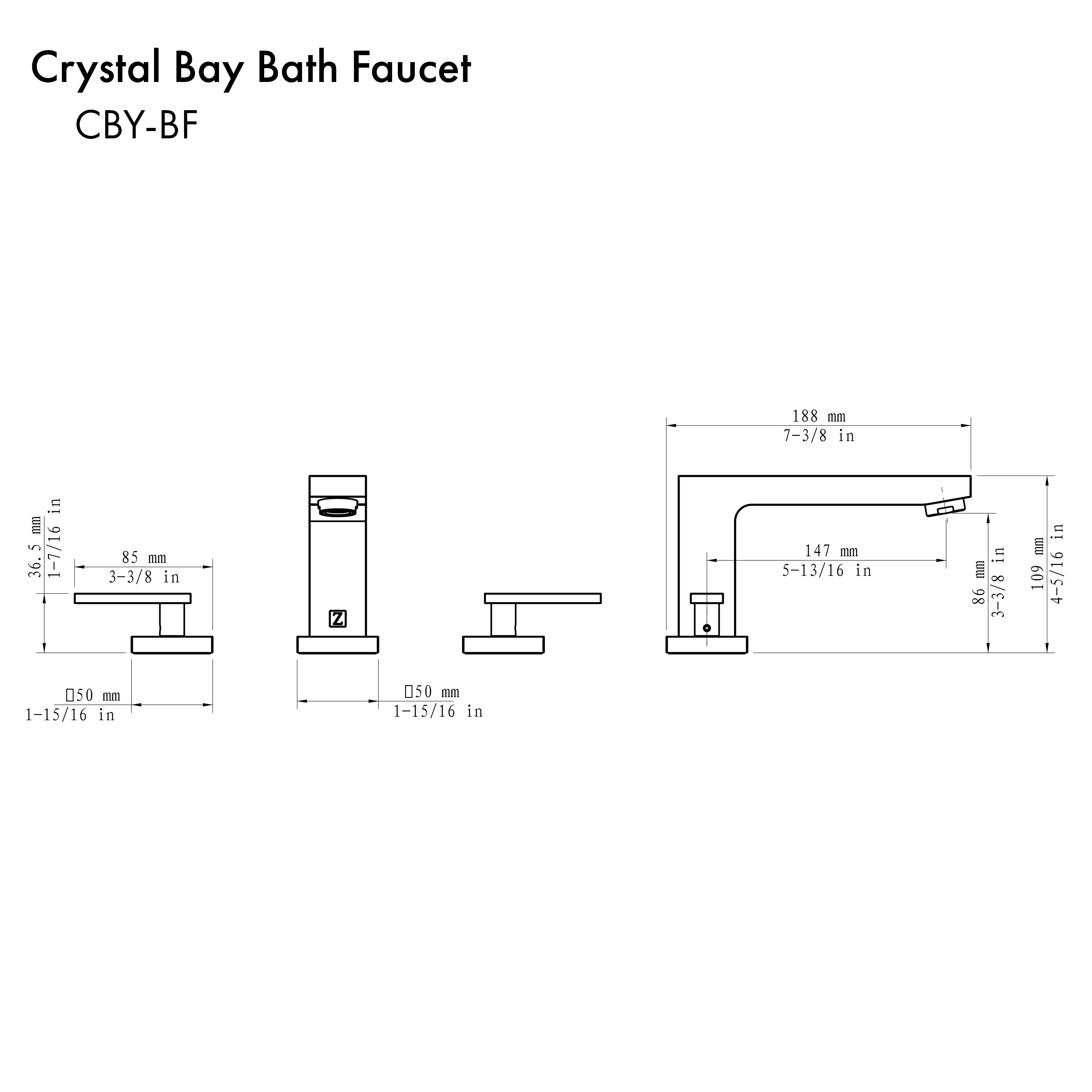 ZLINE Autograph Edition Crystal Bay Bath Faucet in Polished Gold (CBY-BF-PG) - Image 12