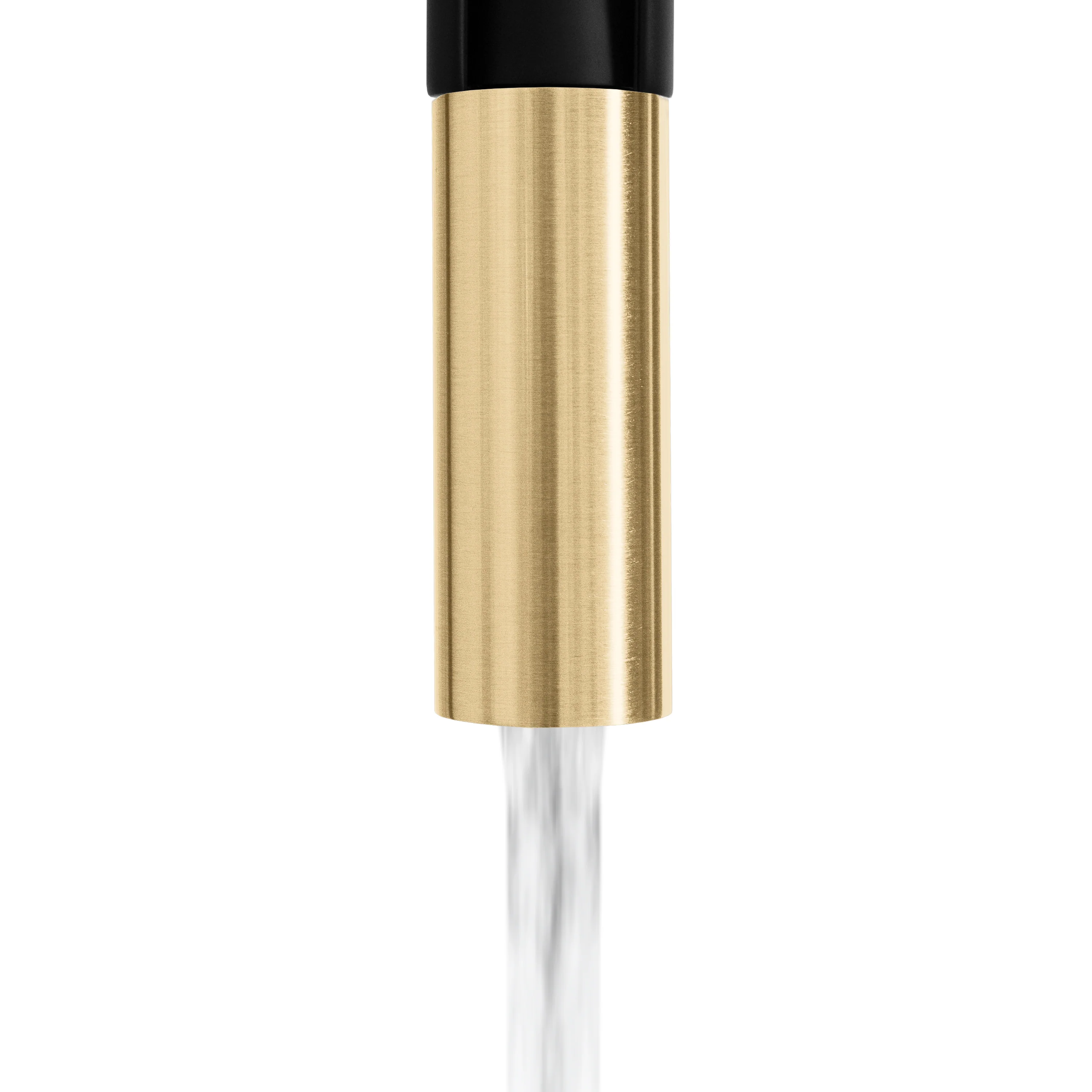 ZLINE Autograph Edition Sierra Pull Down Spring Single Handle Kitchen Faucet in Matte Black and Champagne Bronze (SRA-KF-ZMBCB) - Image 7