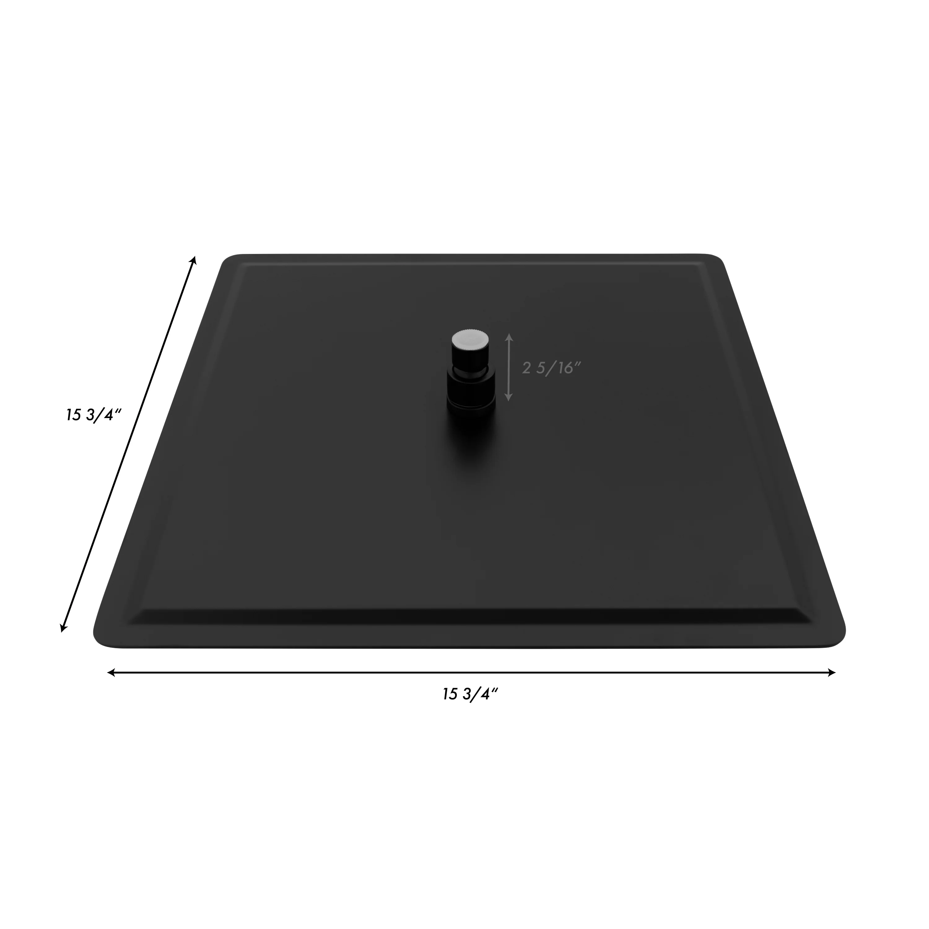 ZLINE 16" Bliss Shower Head in Matte Black (BLS-H16-MB) - Image 6