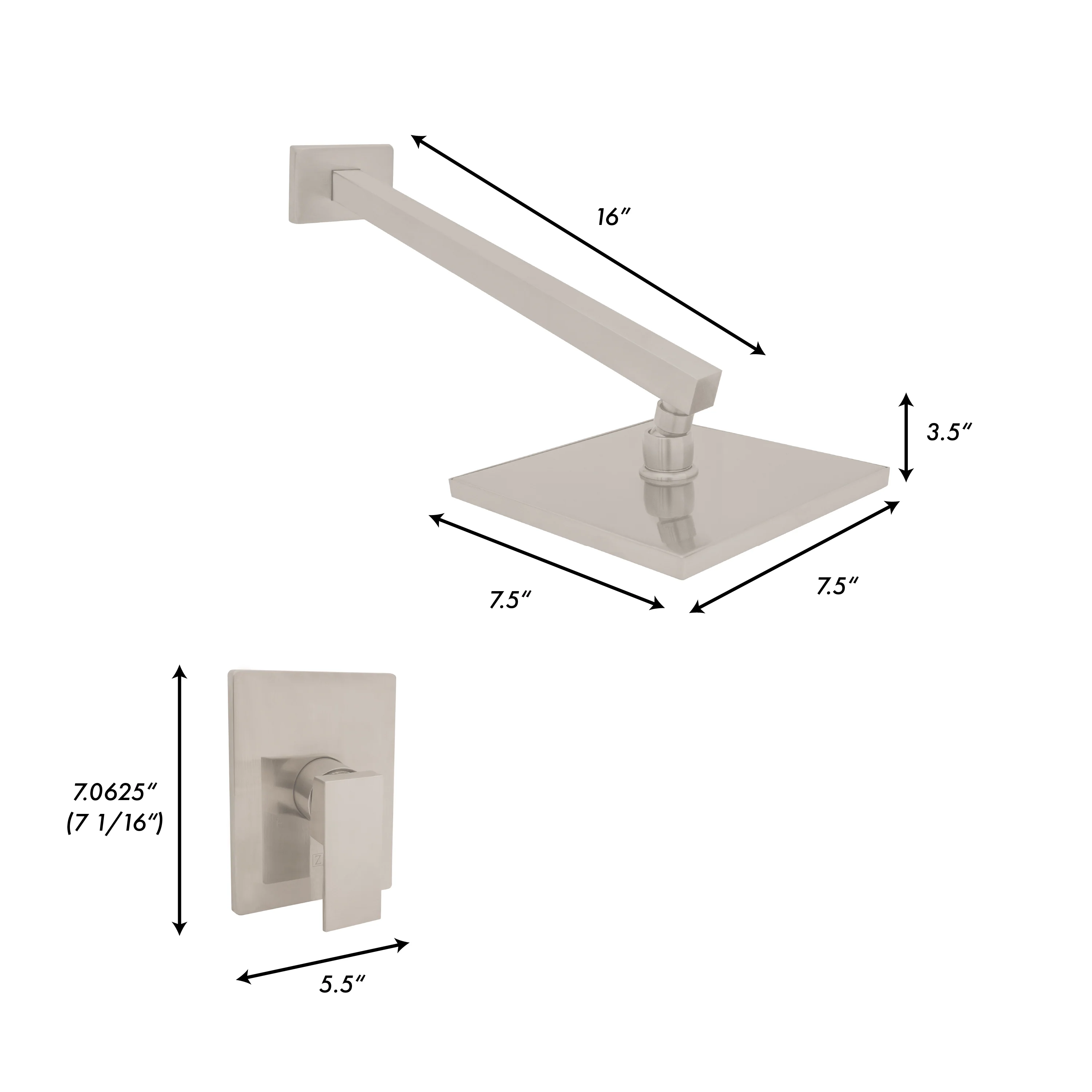 ZLINE Bliss Shower Faucet in Brushed Nickel (BLS-SHF-BN) - Image 8