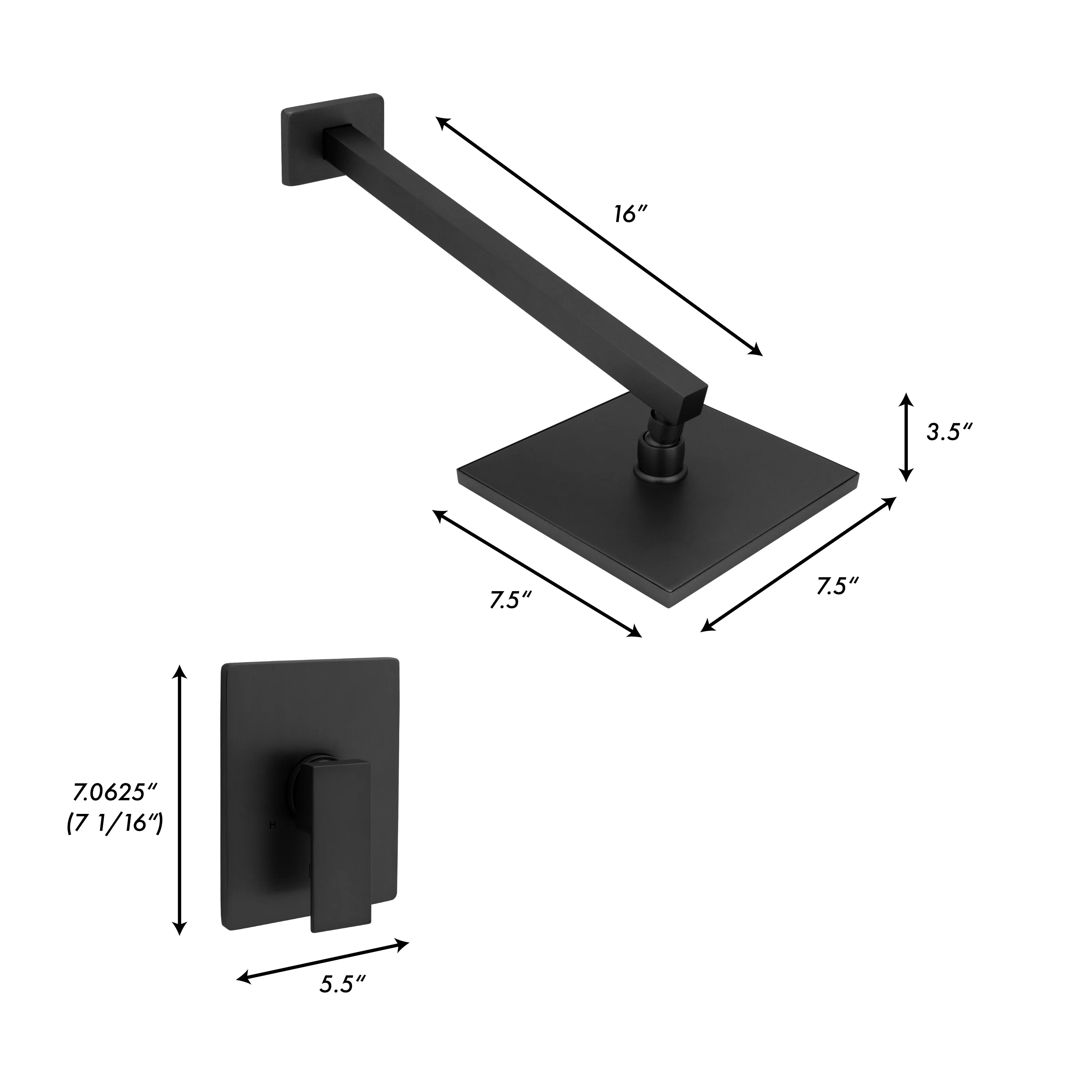 ZLINE Autograph Edition Bliss Shower Faucet in Matte Black (BLS-SHF-MB) - Image 8