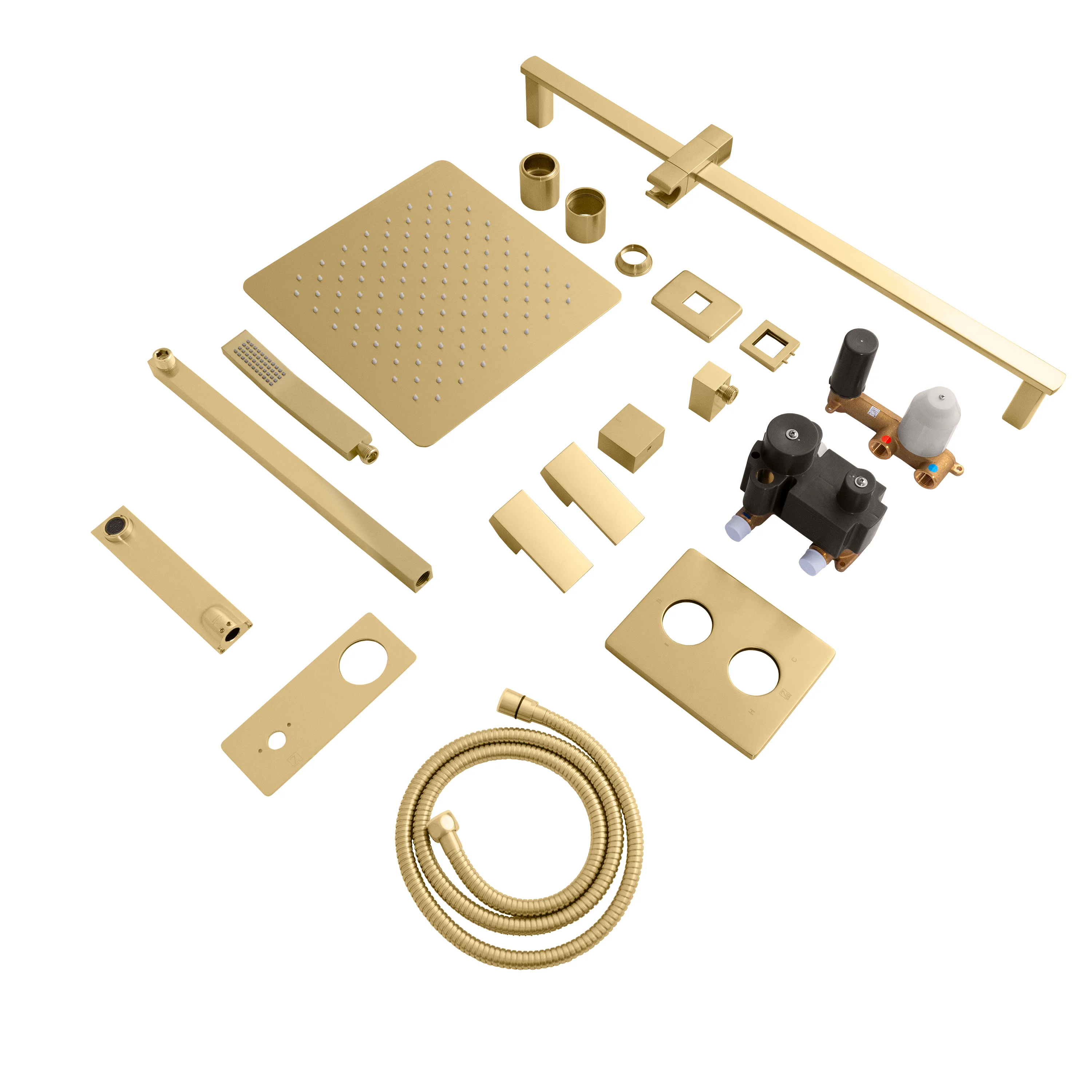 ZLINE Bliss Shower System with 12" Oversized Shower Head in Champagne Bronze (BLS-SHS12-CB) - Image 3