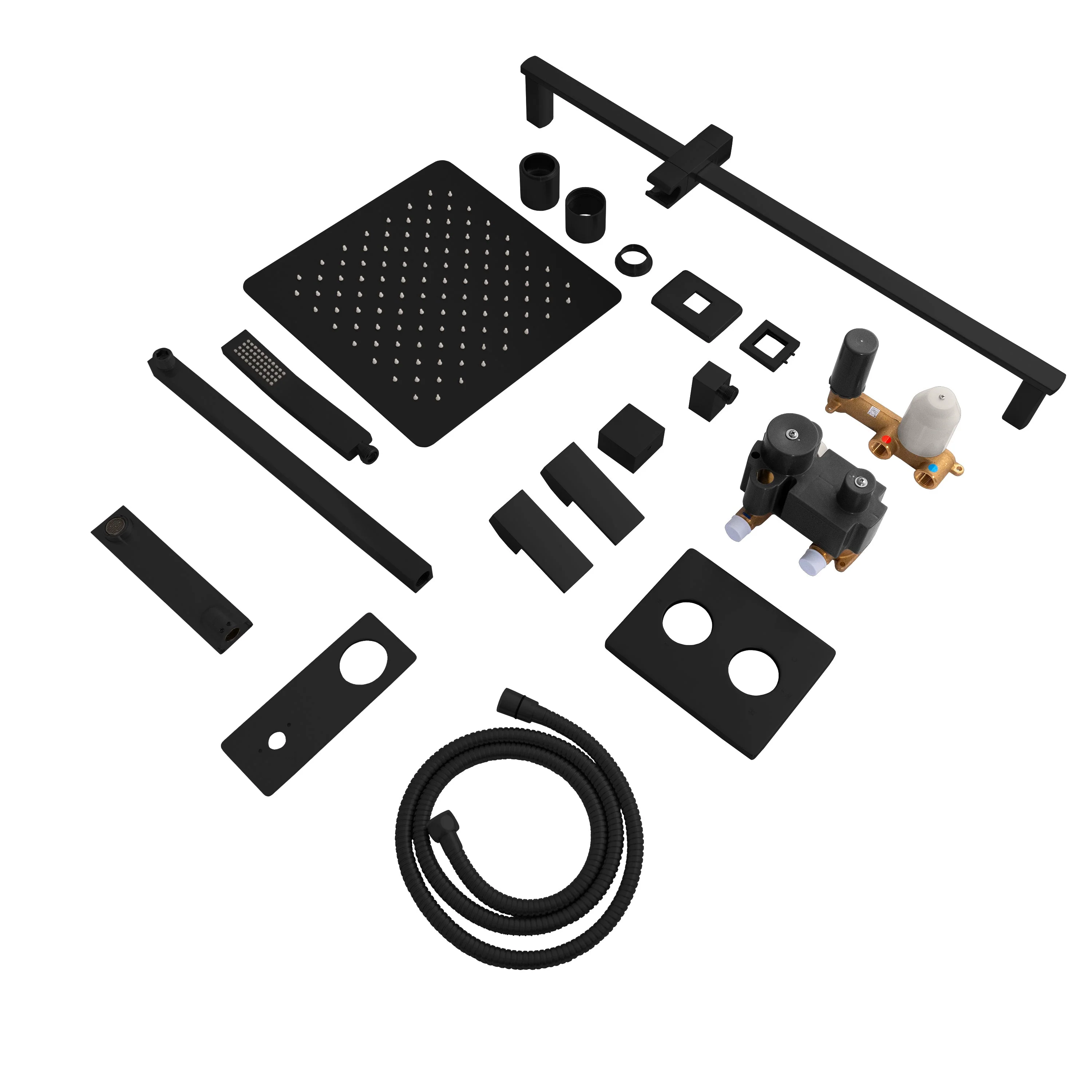ZLINE Bliss Rainfall Shower System with 12 in. Oversized Shower Head in Matte Black (BLS-SHS12-MB) - Image 3