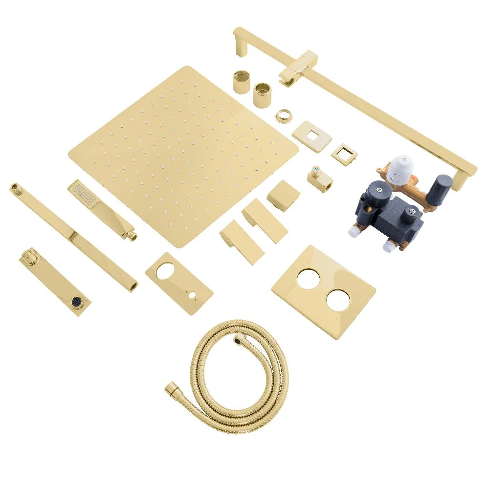ZLINE Bliss Rainfall Shower System with 16 in. Oversized Shower Head in Polished Gold (BLS-SHS16-PG) - Image 4