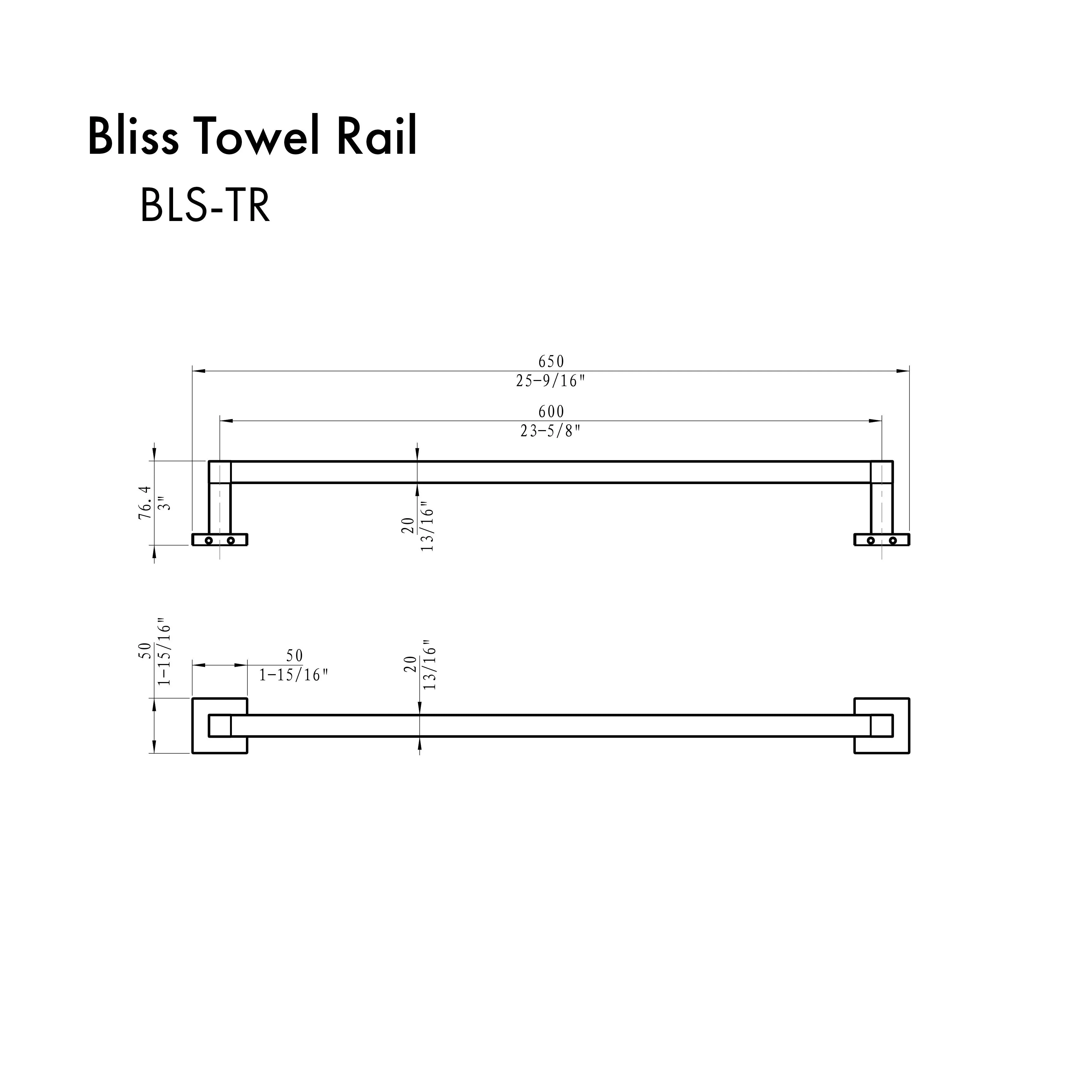ZLINE Bliss Towel Rail in Champagne Bronze (BLS-TR-CB) - Image 2