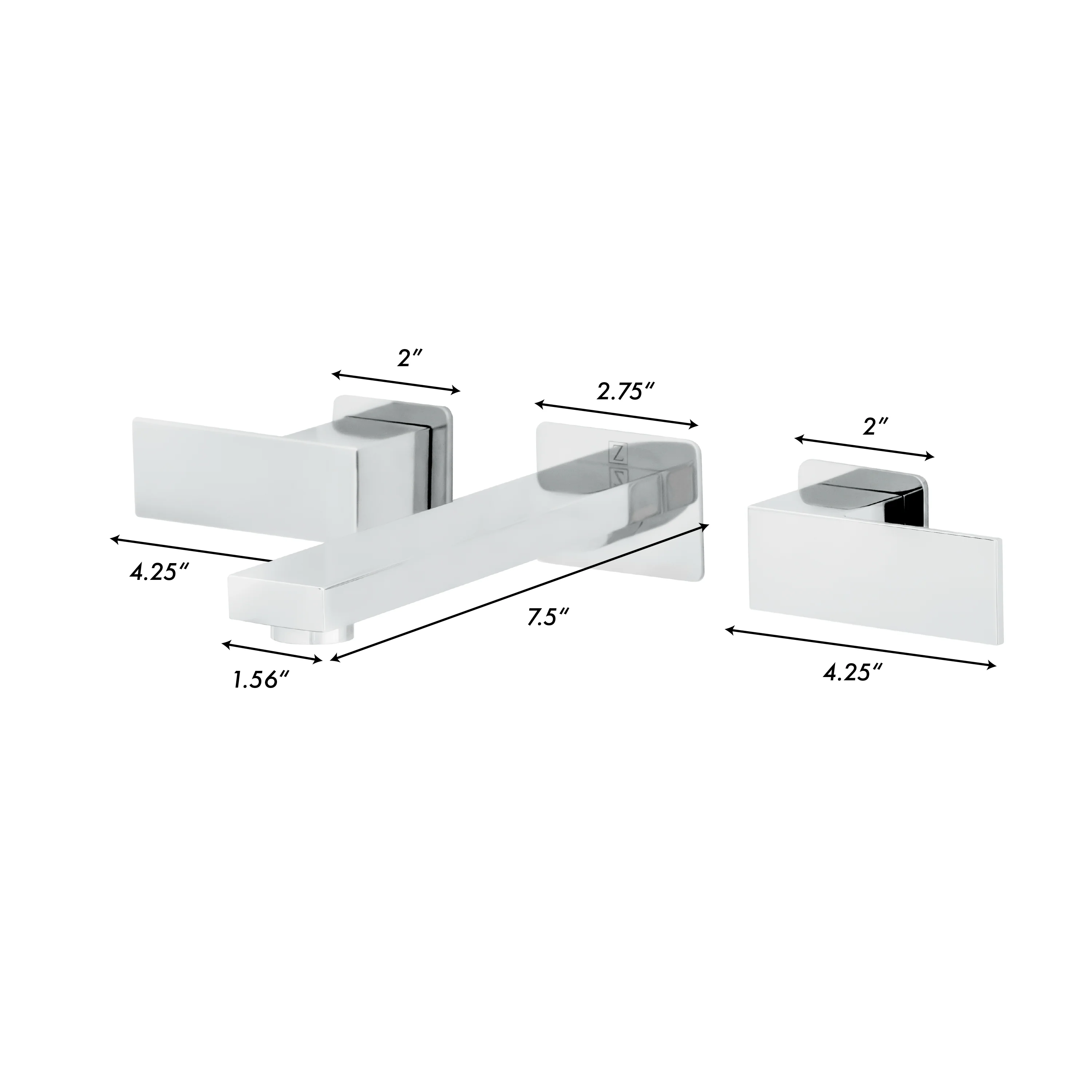 ZLINE Bliss Wall Mount Bath Faucet in Chrome (BLS-BFW-CH) - Image 4