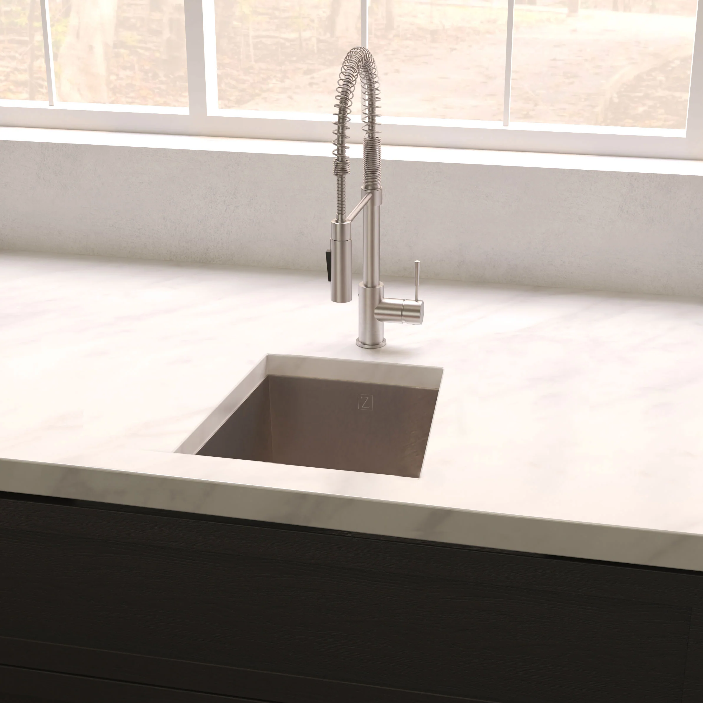 ZLINE 15 in. Boreal Undermount Single Bowl Satin Stainless Steel Bar Kitchen Sink (SUS-15S) - Image 10