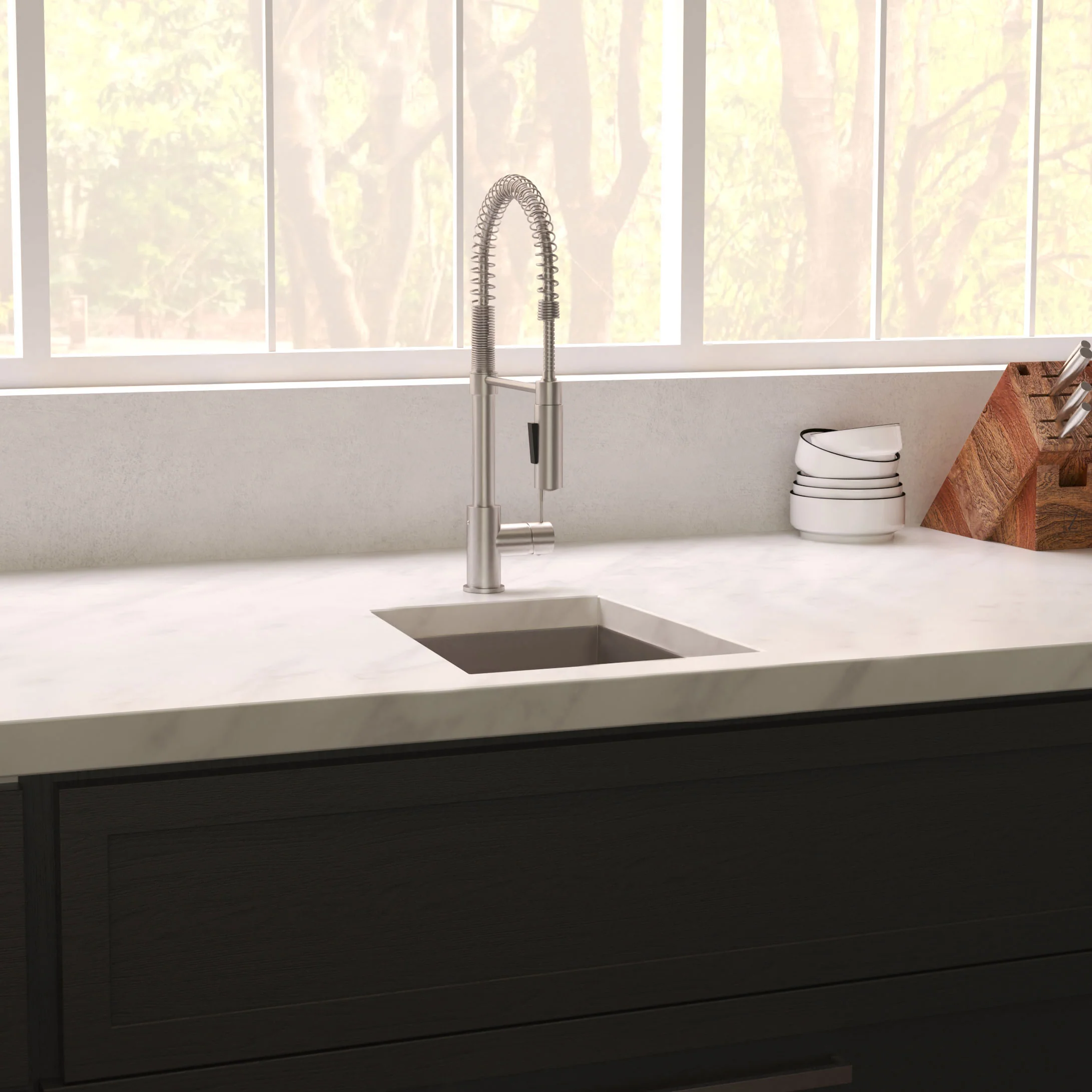 ZLINE 15 in. Boreal Undermount Single Bowl Satin Stainless Steel Bar Kitchen Sink (SUS-15S) - Image 2