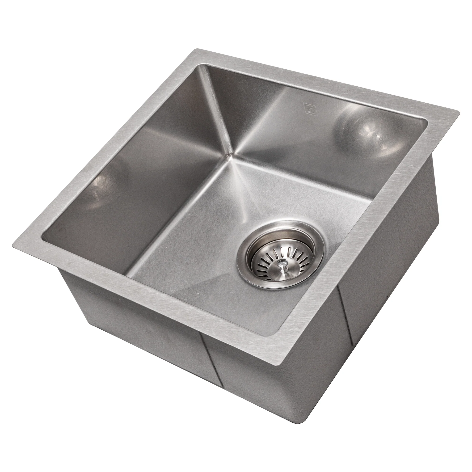ZLINE 15 in. Boreal Undermount Single Bowl Satin Stainless Steel Bar Kitchen Sink (SUS-15S) - Image 4