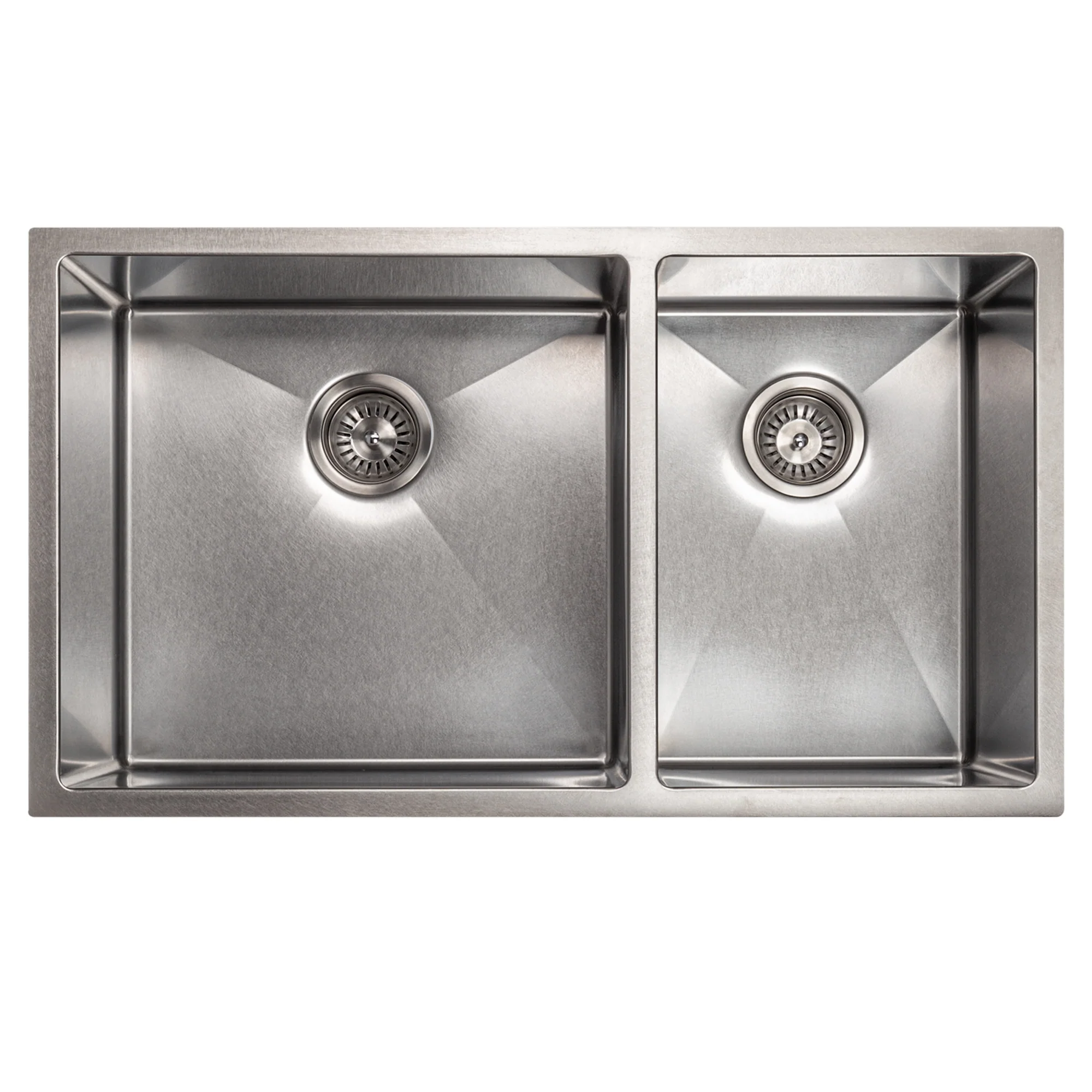 ZLINE 36 in. Chamonix Undermount Double Bowl Satin Stainless Steel Kitchen Sink with Bottom Grid (SR60D-36S) - Image 9