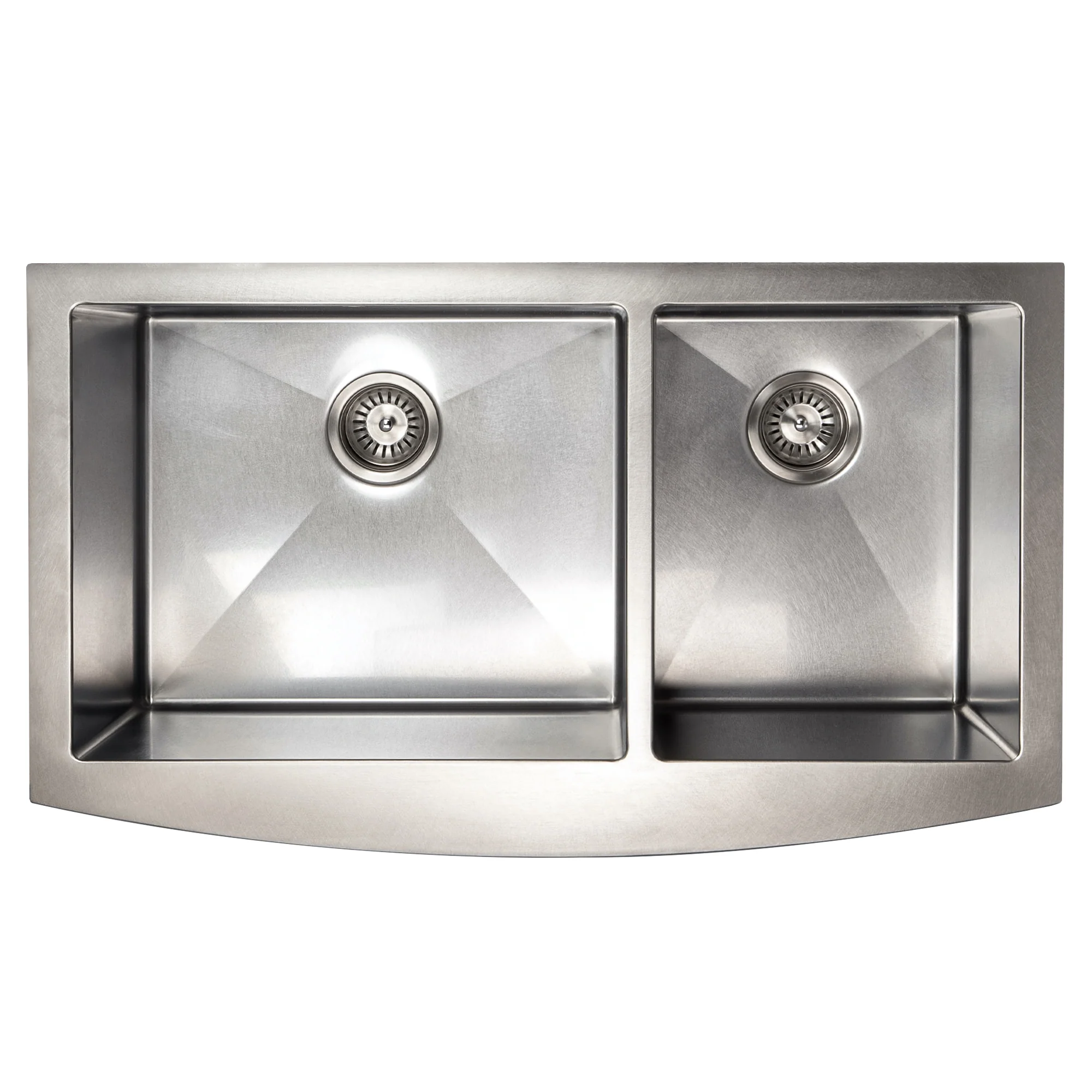 ZLINE 36 in. Courchevel Farmhouse Apron Mount Double Bowl Satin Stainless Steel Kitchen Sink with Bottom Grid (SA60D-36S) - Image 8