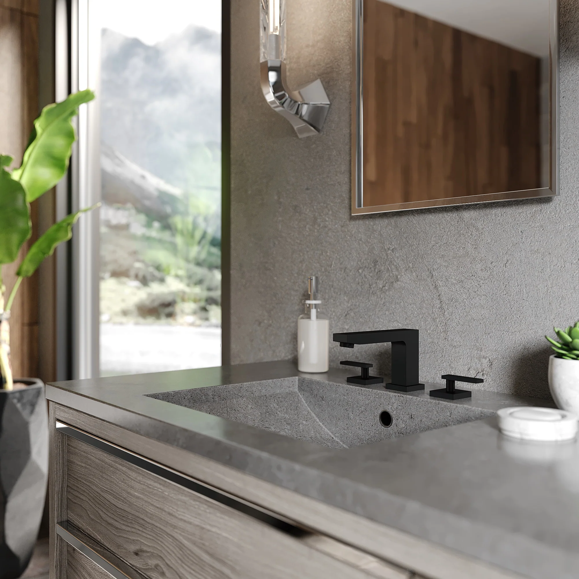 ZLINE Autograph Edition Crystal Bay Bath Faucet in Matte Black (CBY-BF-MB) - Image 2