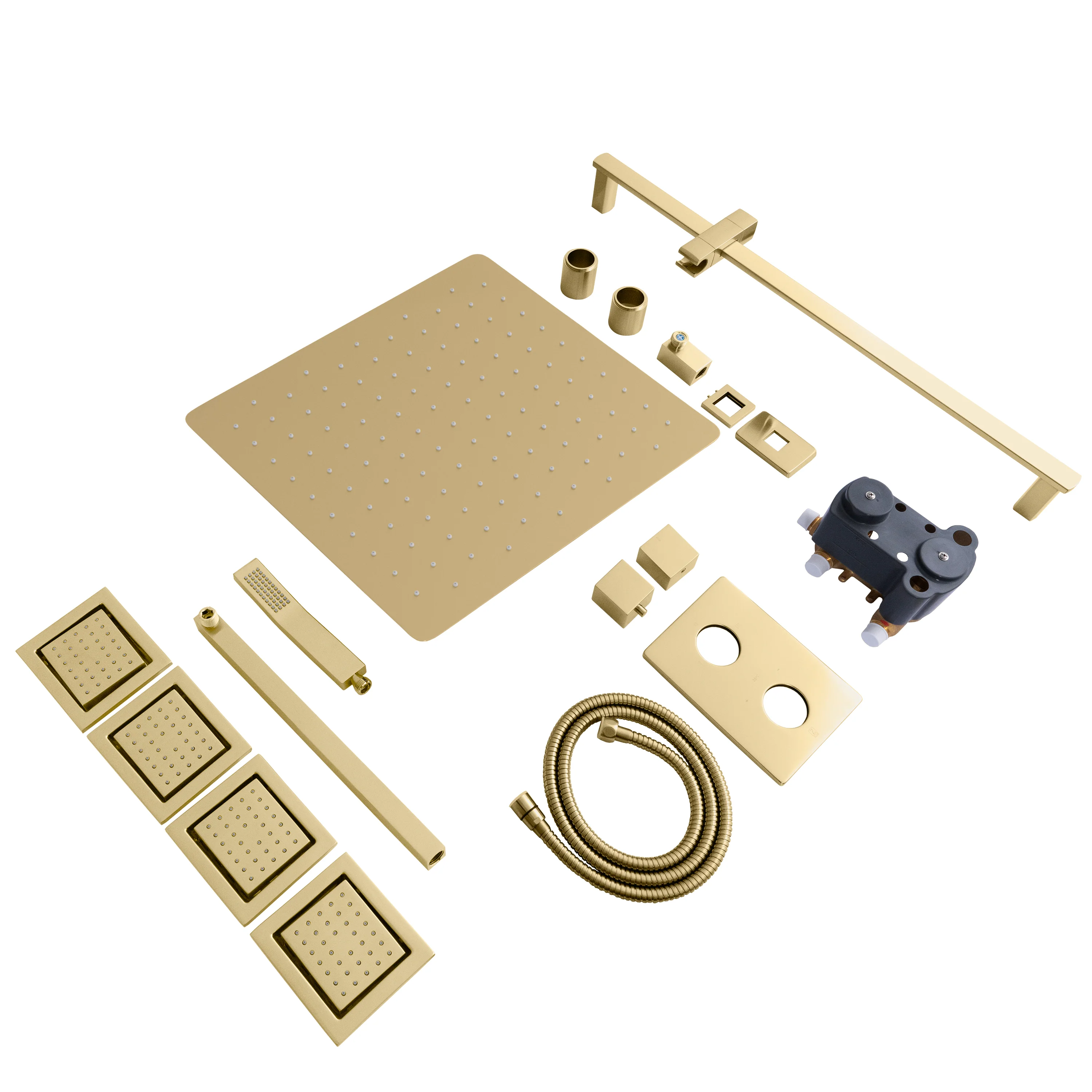ZLINE Autograph Edition Crystal Bay Thermostatic Shower System with Body Jets in Champagne Bronze (CBY-SHS-T3-CB) - Image 2