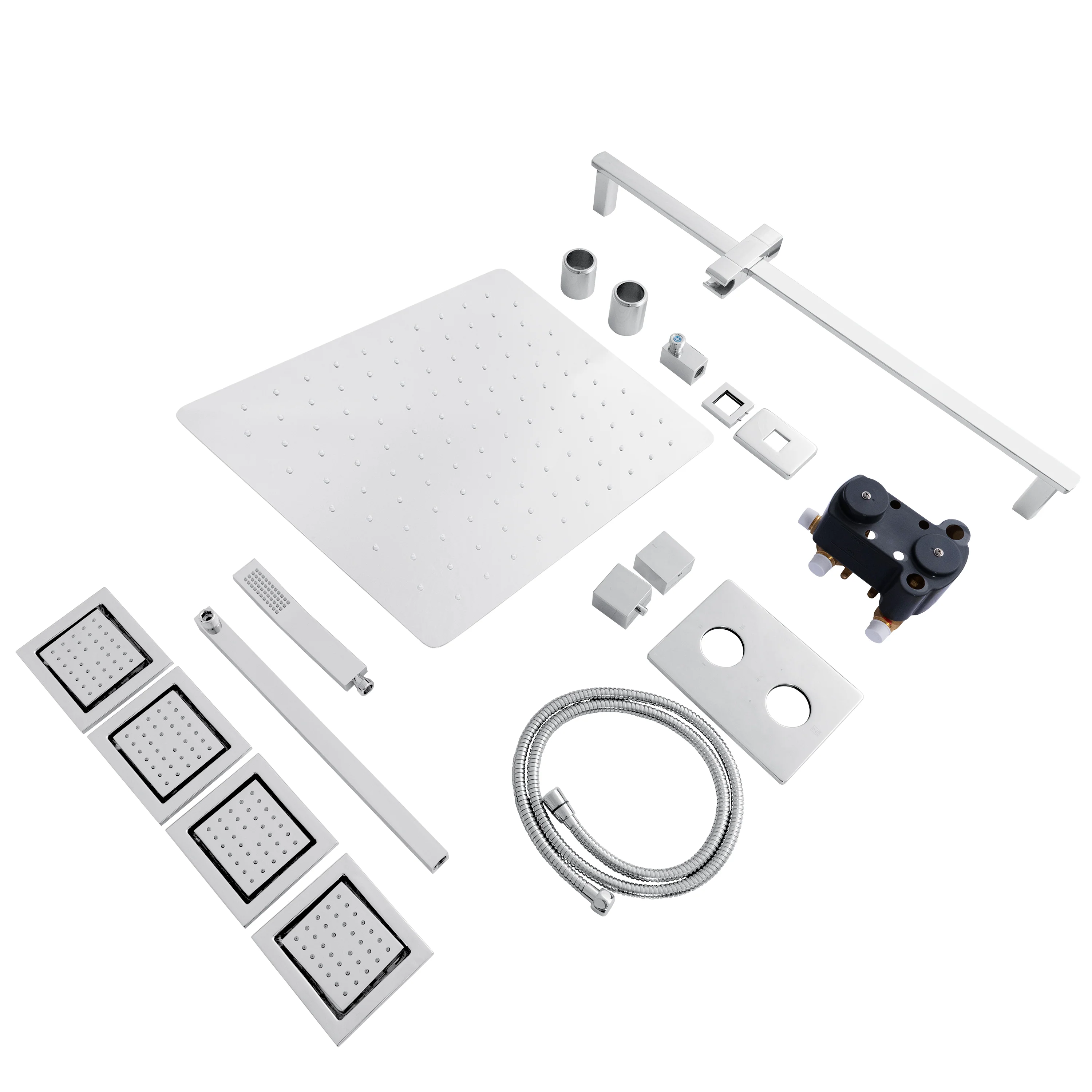 ZLINE Crystal Bay Thermostatic Shower System with Body Jets in Chrome (CBY-SHS-T3-CH) - Image 2