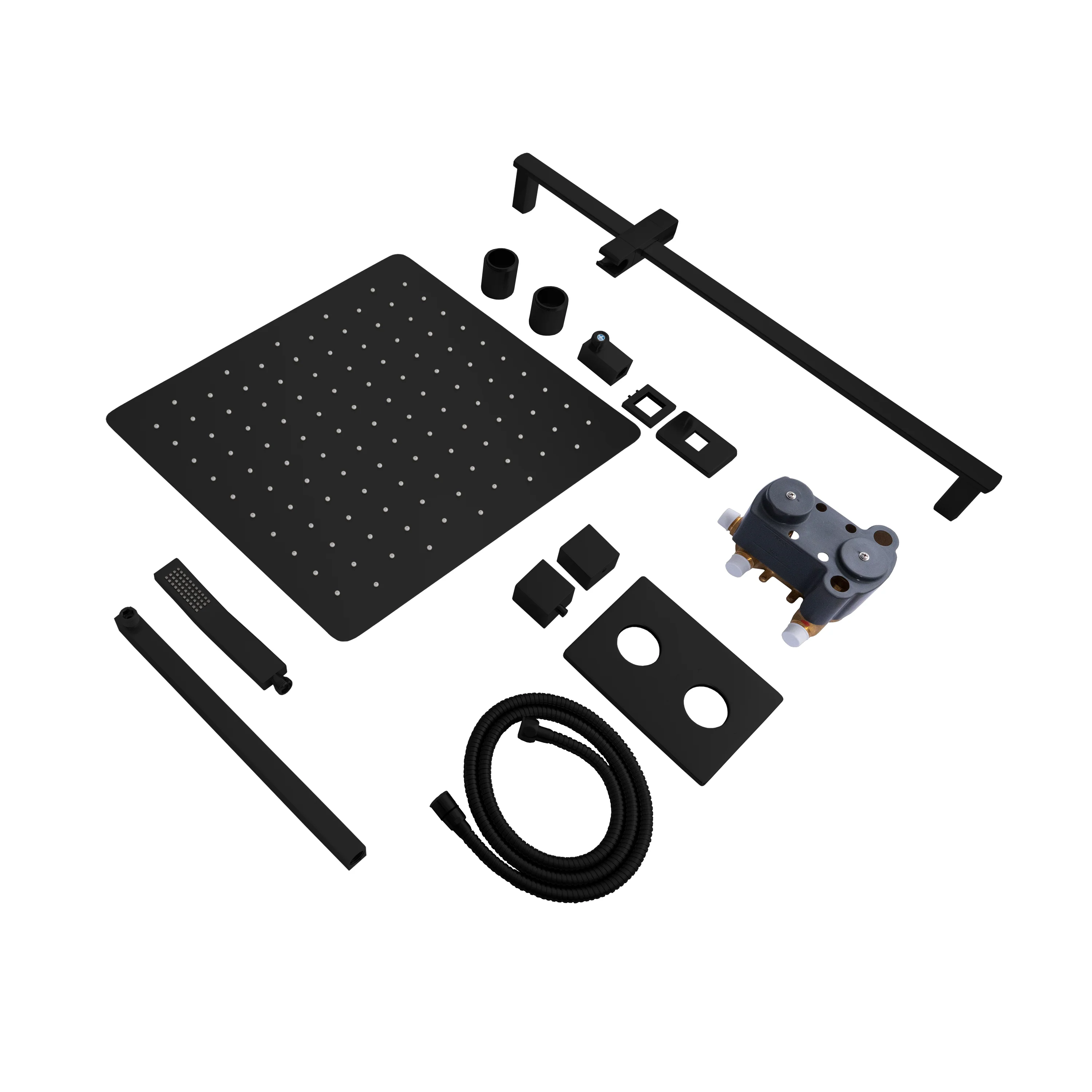 ZLINE Autograph Edition Crystal Bay Thermostatic Shower System in Matte Black (CBY-SHS-T2-MB) - Image 2