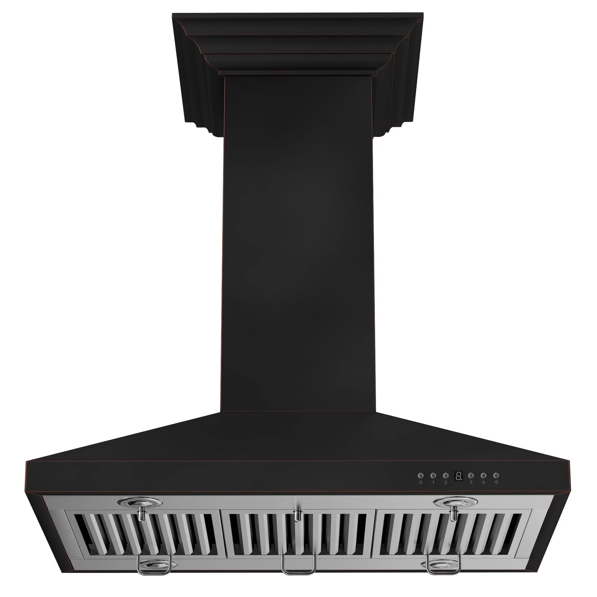 ZLINE 36 in. Designer Series Oil-Rubbed Bronze Convertible Vent Island Mount Range Hood (8KL3iB-36) - Image 5