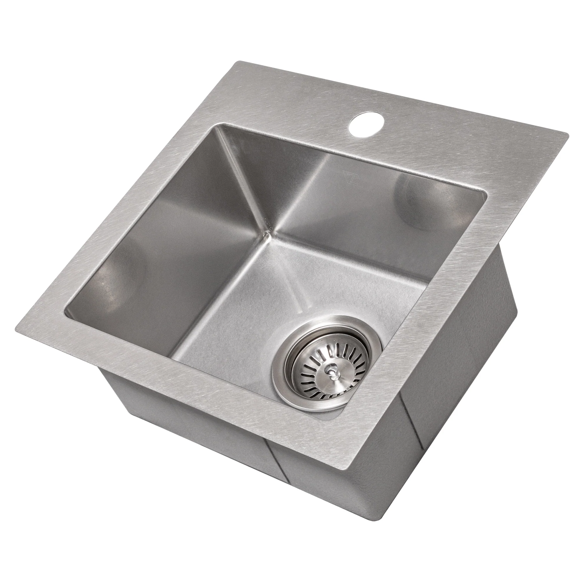 ZLINE 15 in. Donner Topmount Single Bowl Satin Stainless Steel Bar Kitchen Sink (STS-15S) - Image 5