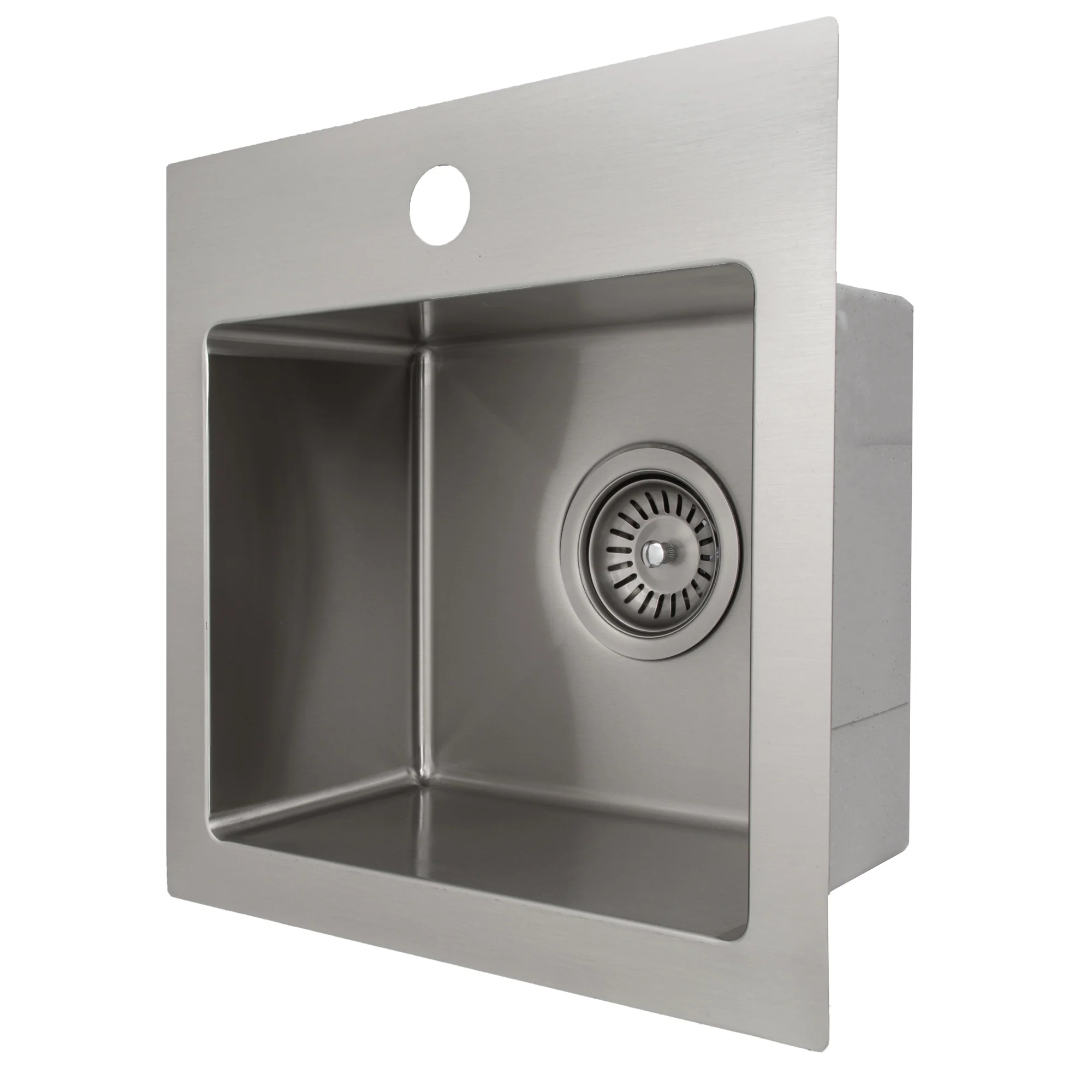 ZLINE 15 in. Donner Topmount Single Bowl Bar Kitchen Sink in Stainless Steel (STS-15) - Image 3