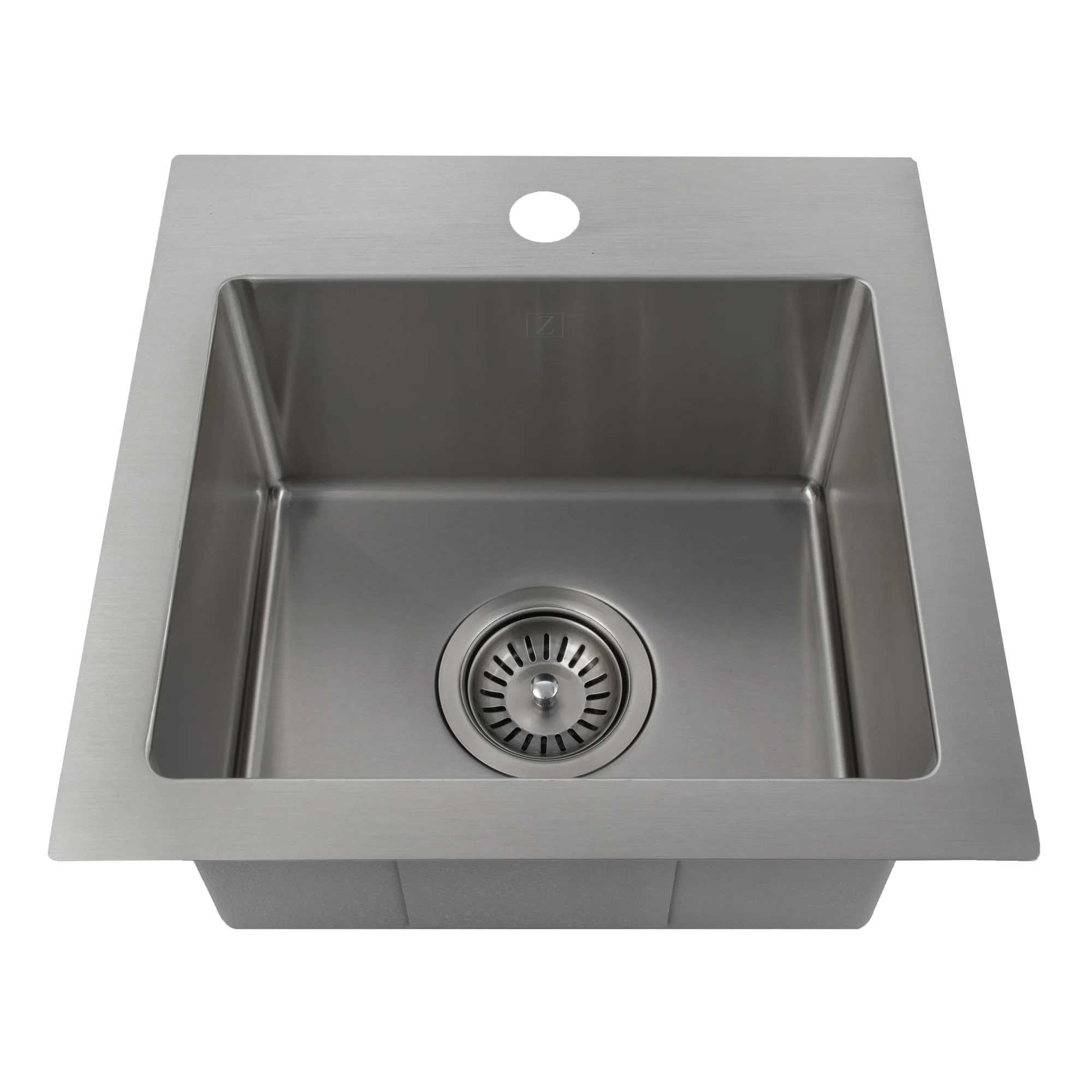 ZLINE 15 in. Donner Topmount Single Bowl Bar Kitchen Sink in Stainless Steel (STS-15) - Image 8