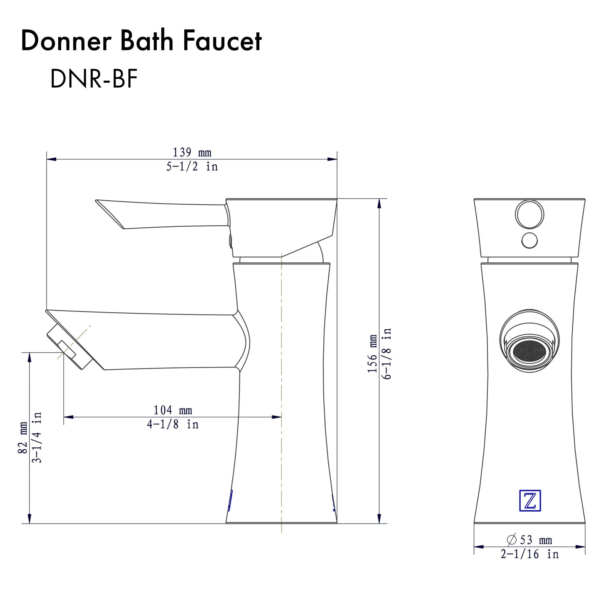 ZLINE Donner Bath Faucet in Chrome (DNR-BF-CH) - Image 6