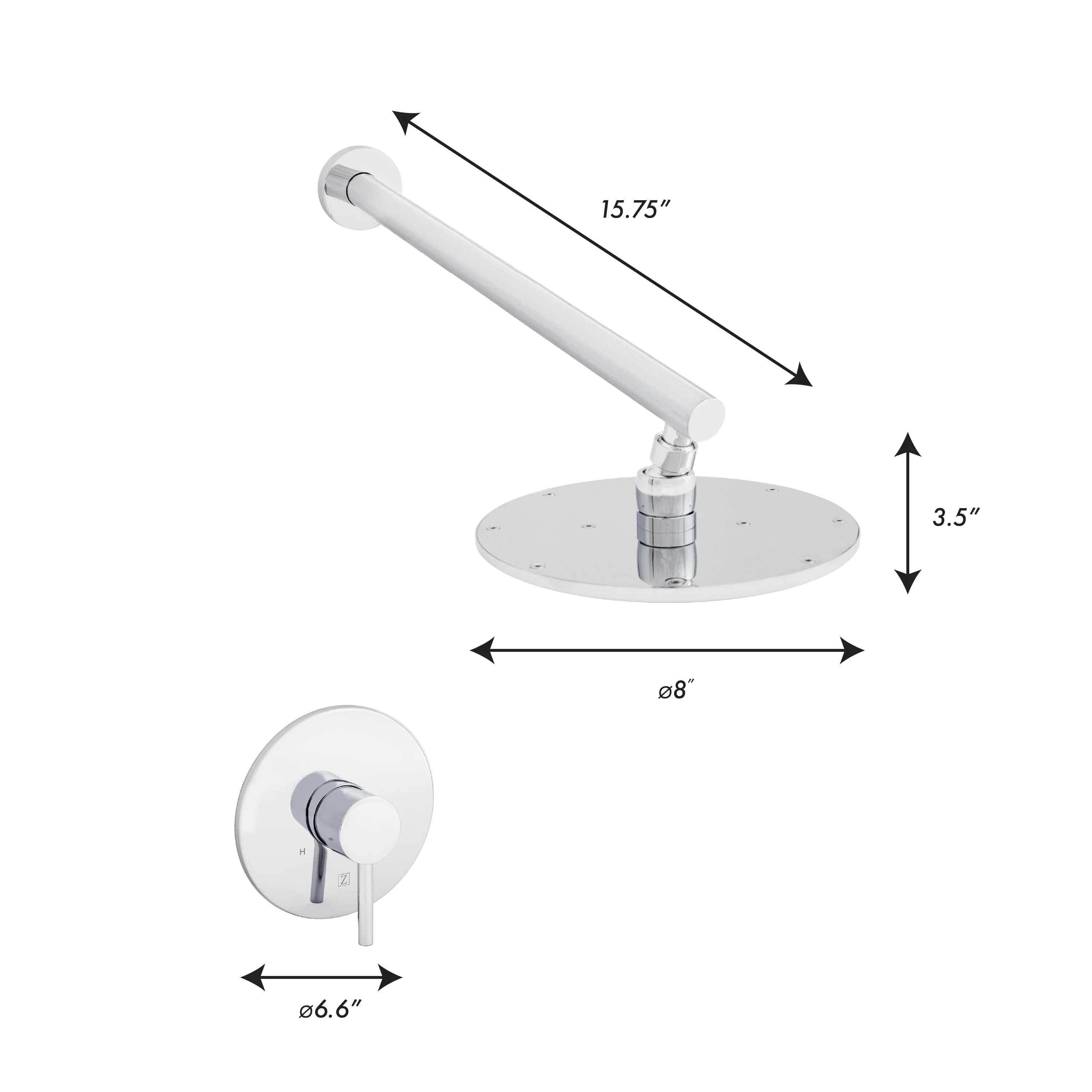 ZLINE El Dorado Shower Faucet in Chrome (ELD-SHF-CH) - Image 8