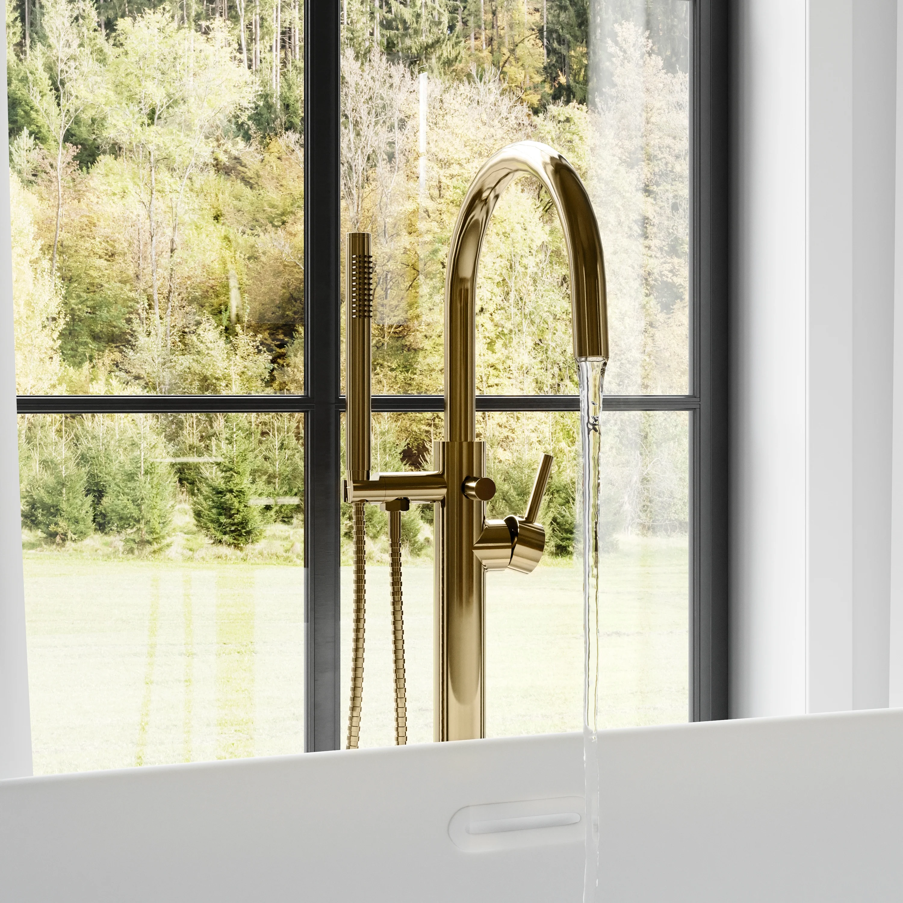 ZLINE Autograph Edition Emerald Bay Bath Tub Filler in Polished Gold (EMBY-BTF-PG) - Image 2