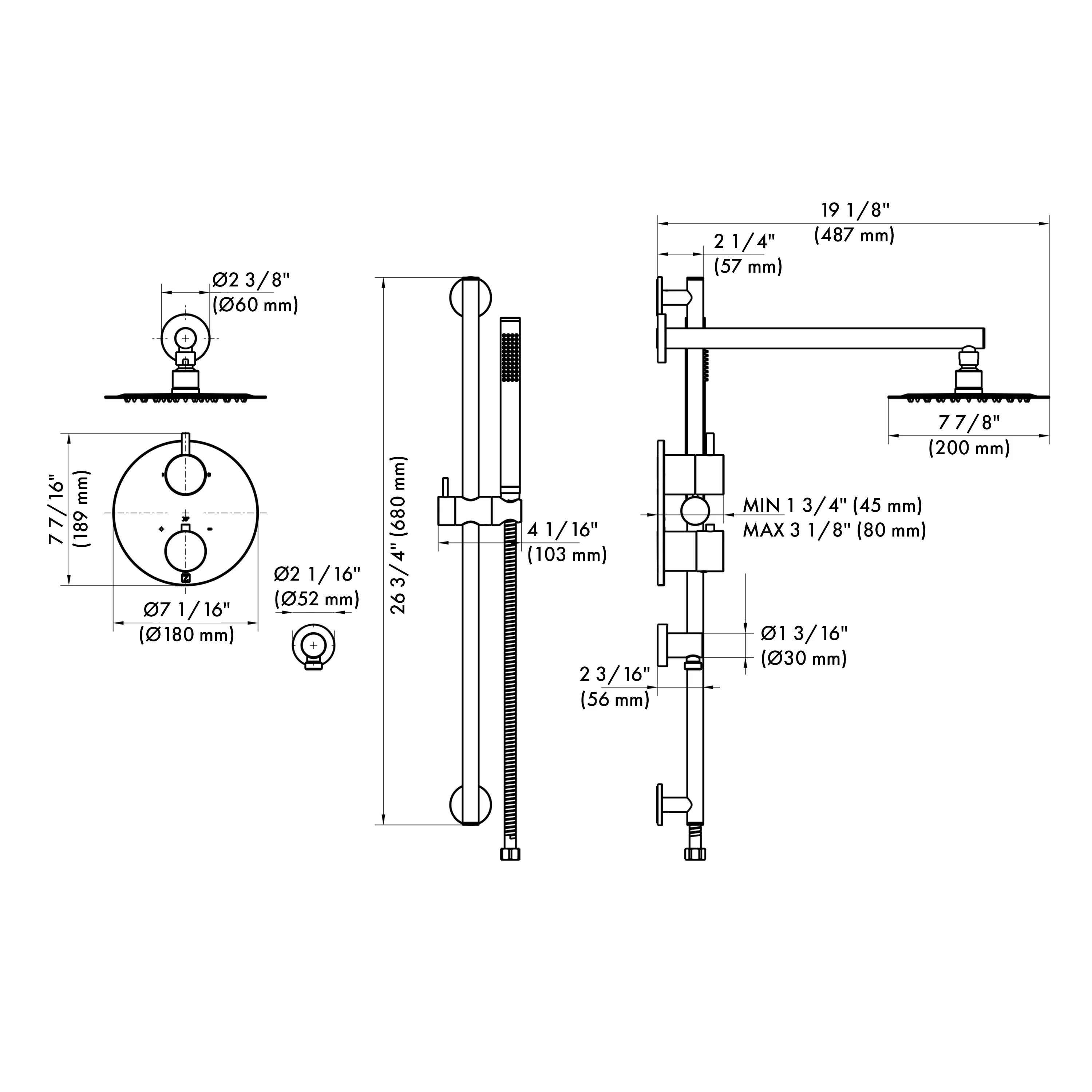 ZLINE Emerald Bay Thermostatic Shower System in Chrome (EMBY-SHS-T2-CH) - Image 5