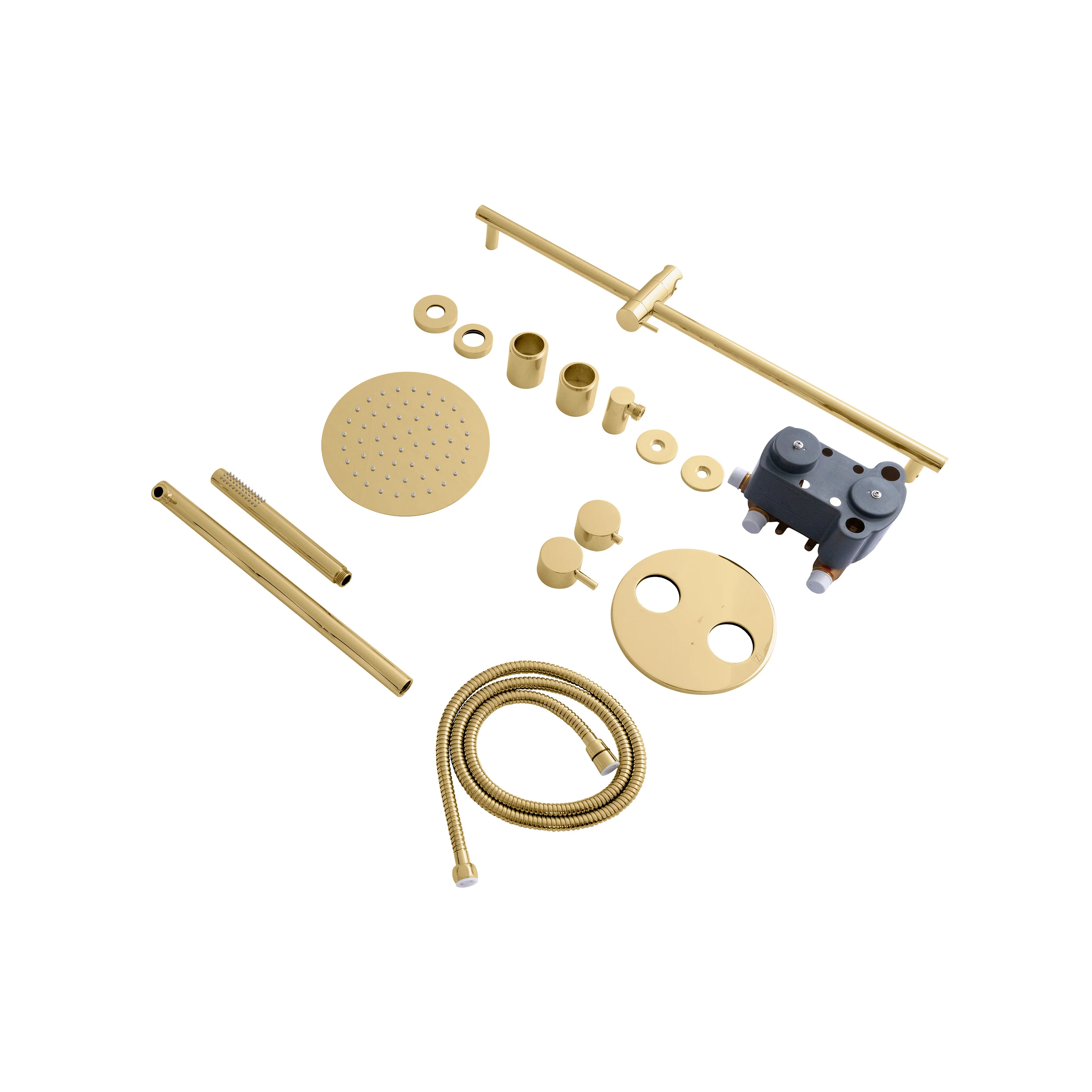 ZLINE Autograph Edition Emerald Bay Thermostatic Shower System in Polished Gold (EMBY-SHS-T2-PG) - Image 3