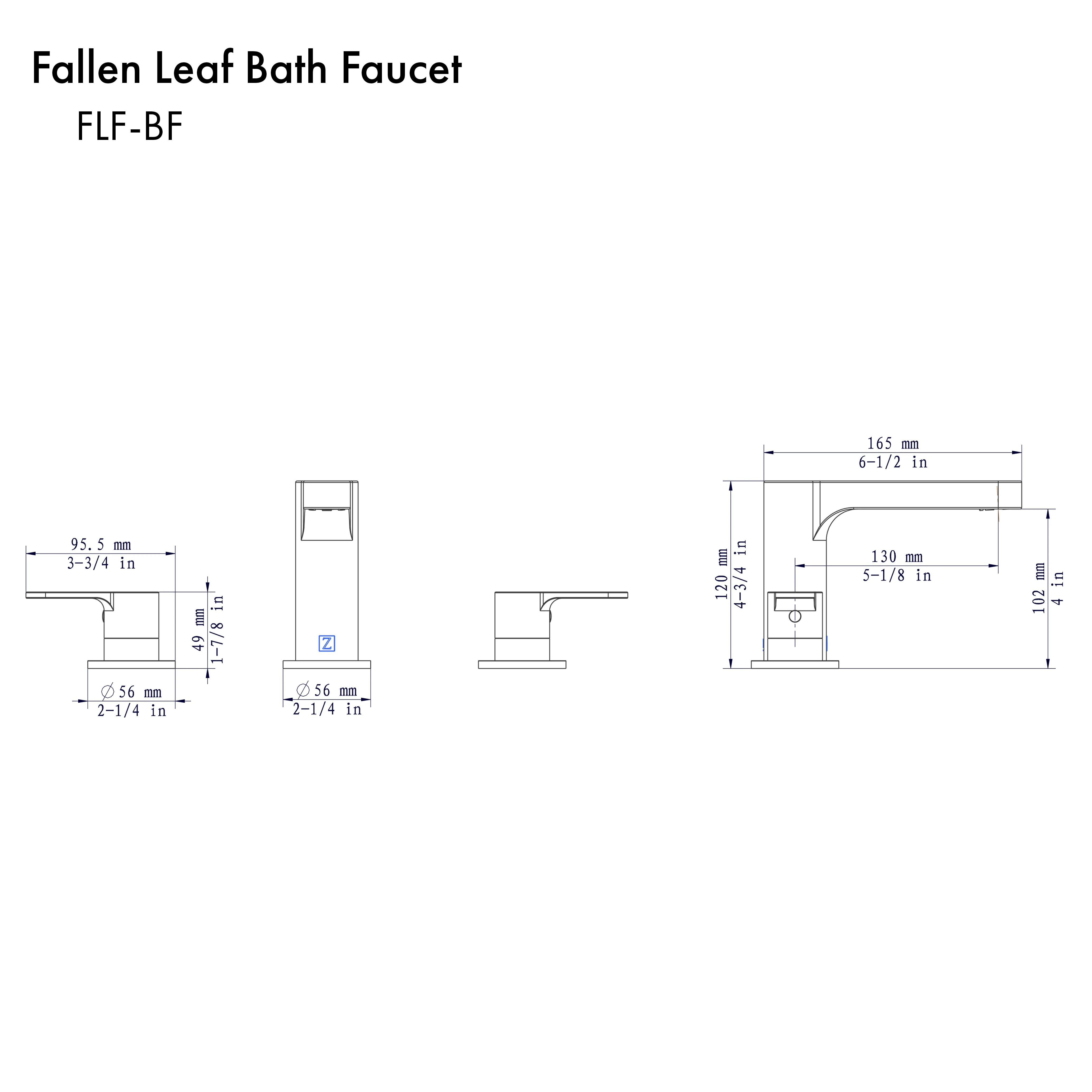 ZLINE Fallen Leaf Bath Faucet in Brushed Nickel (FLF-BF-BN) - Image 9