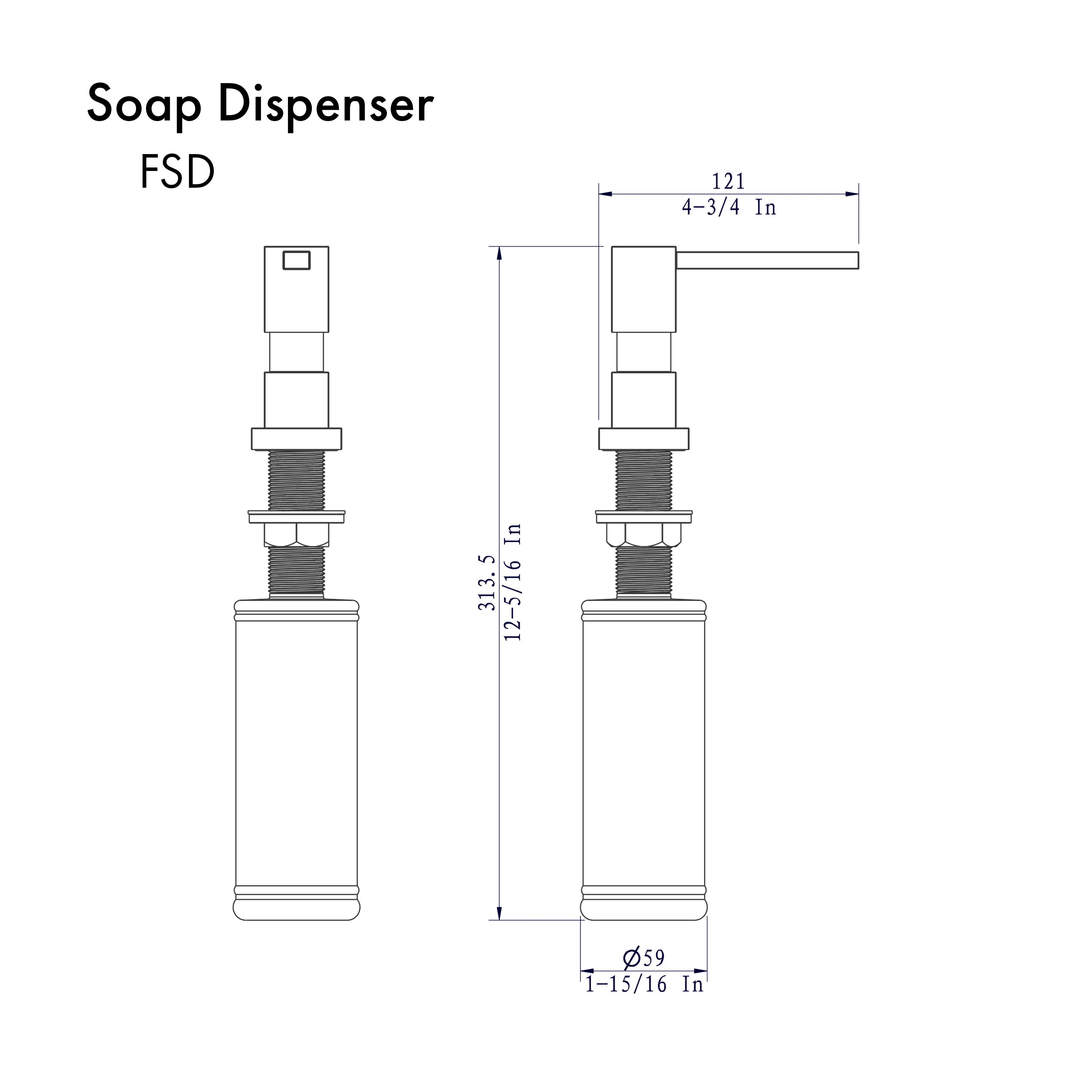 ZLINE Faucet Soap Dispenser in Champagne Bronze (FSD-CB) - Image 2