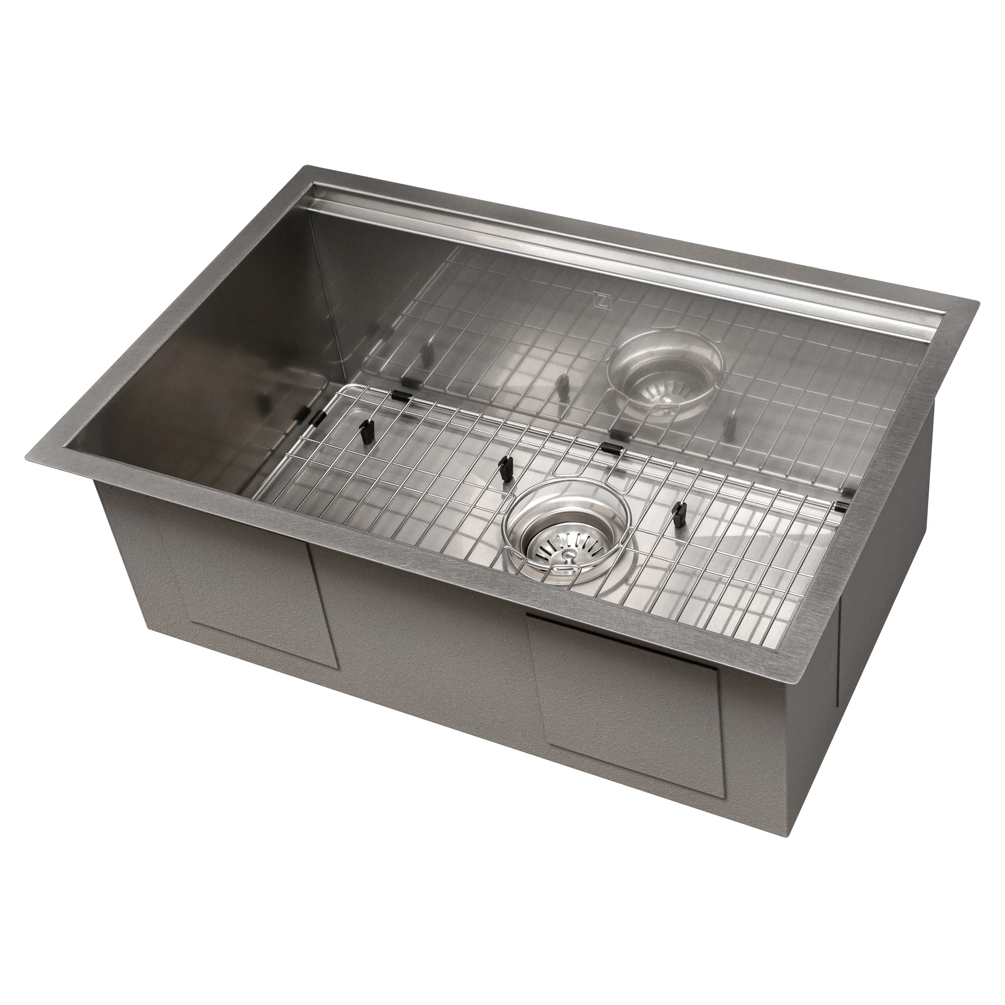 ZLINE 27 in. Garmisch Undermount Single Bowl Satin Stainless Steel Kitchen Sink with Bottom Grid and Accessories (SLS-27S) - Image 9