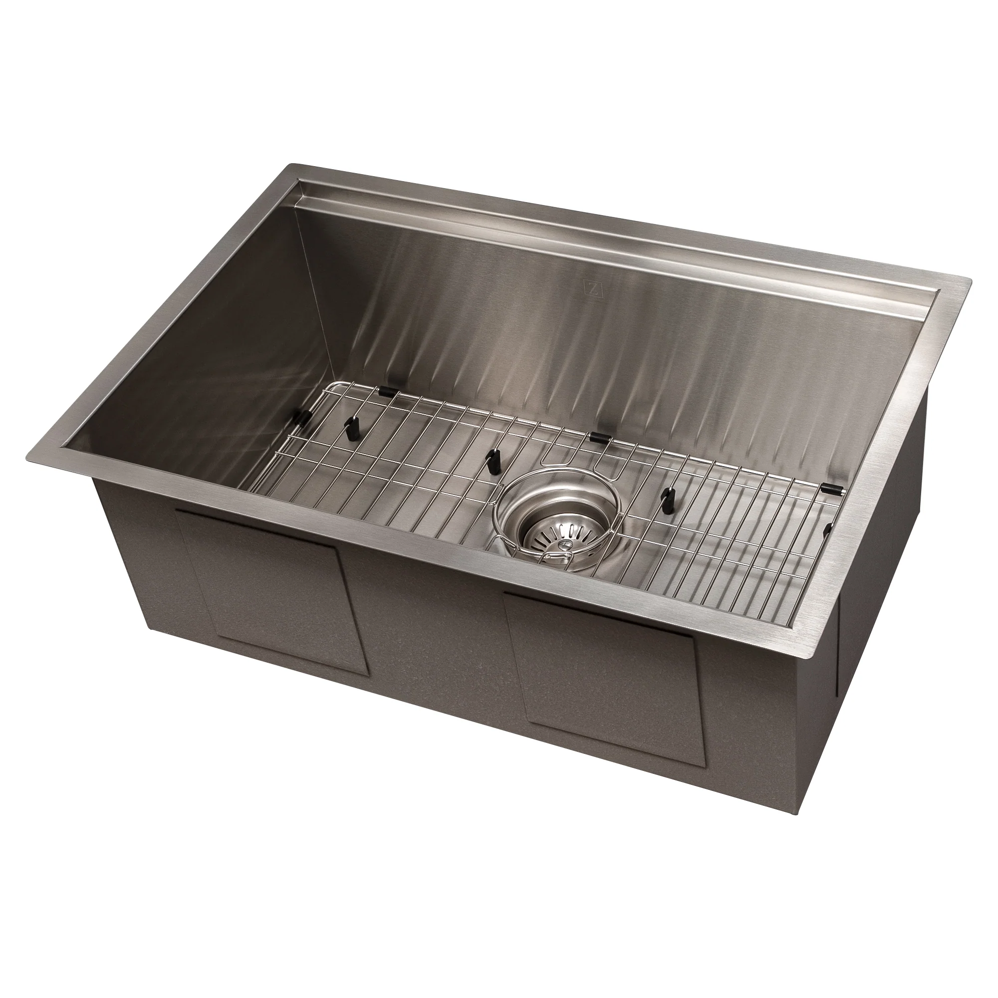 ZLINE 27 in. Garmisch Undermount Single Bowl Stainless Steel Kitchen Sink with Bottom Grid and Accessories (SLS-27) - Image 10