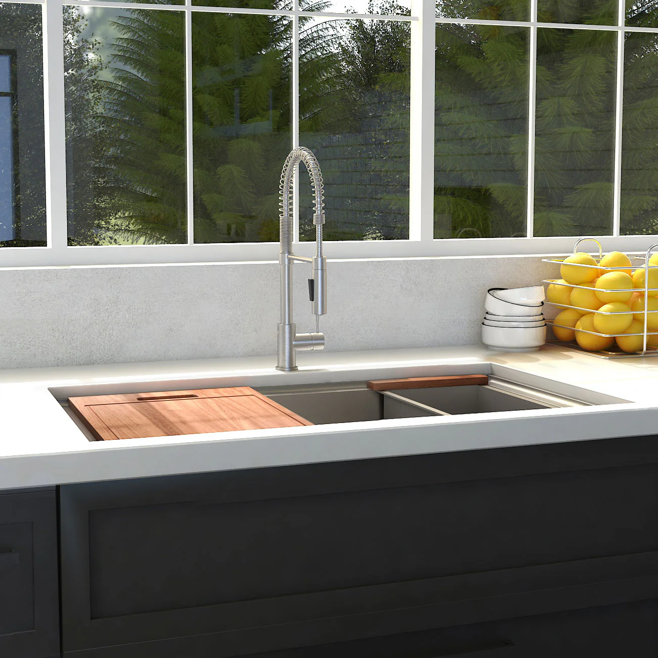 ZLINE 27 in. Garmisch Undermount Single Bowl Stainless Steel Kitchen Sink with Bottom Grid and Accessories (SLS-27) - Image 16