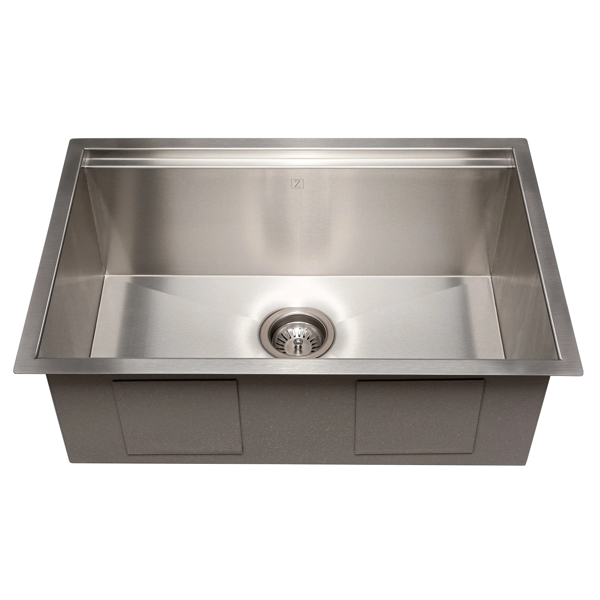 ZLINE 27 in. Garmisch Undermount Single Bowl Stainless Steel Kitchen Sink with Bottom Grid and Accessories (SLS-27) - Image 5