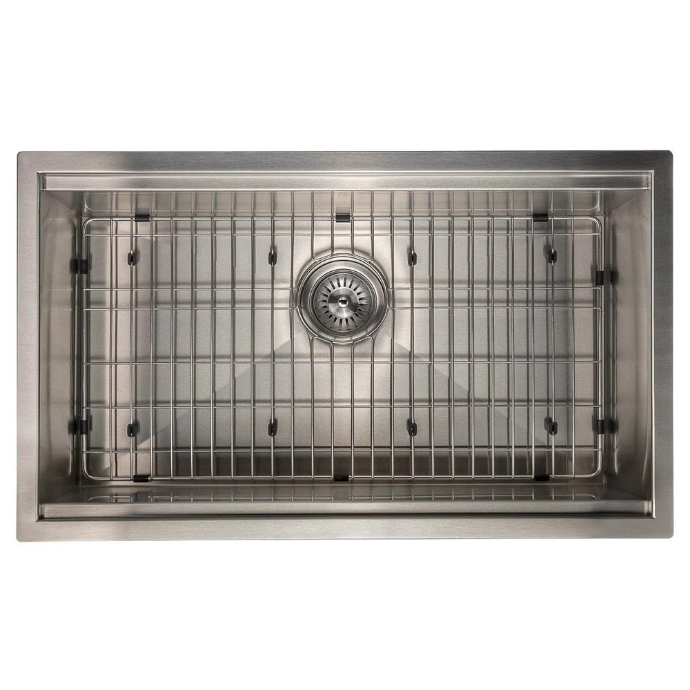 ZLINE 30 in. Garmisch Undermount Single Bowl Stainless Steel Kitchen Sink with Bottom Grid and Accessories (SLS-30) - Image 8
