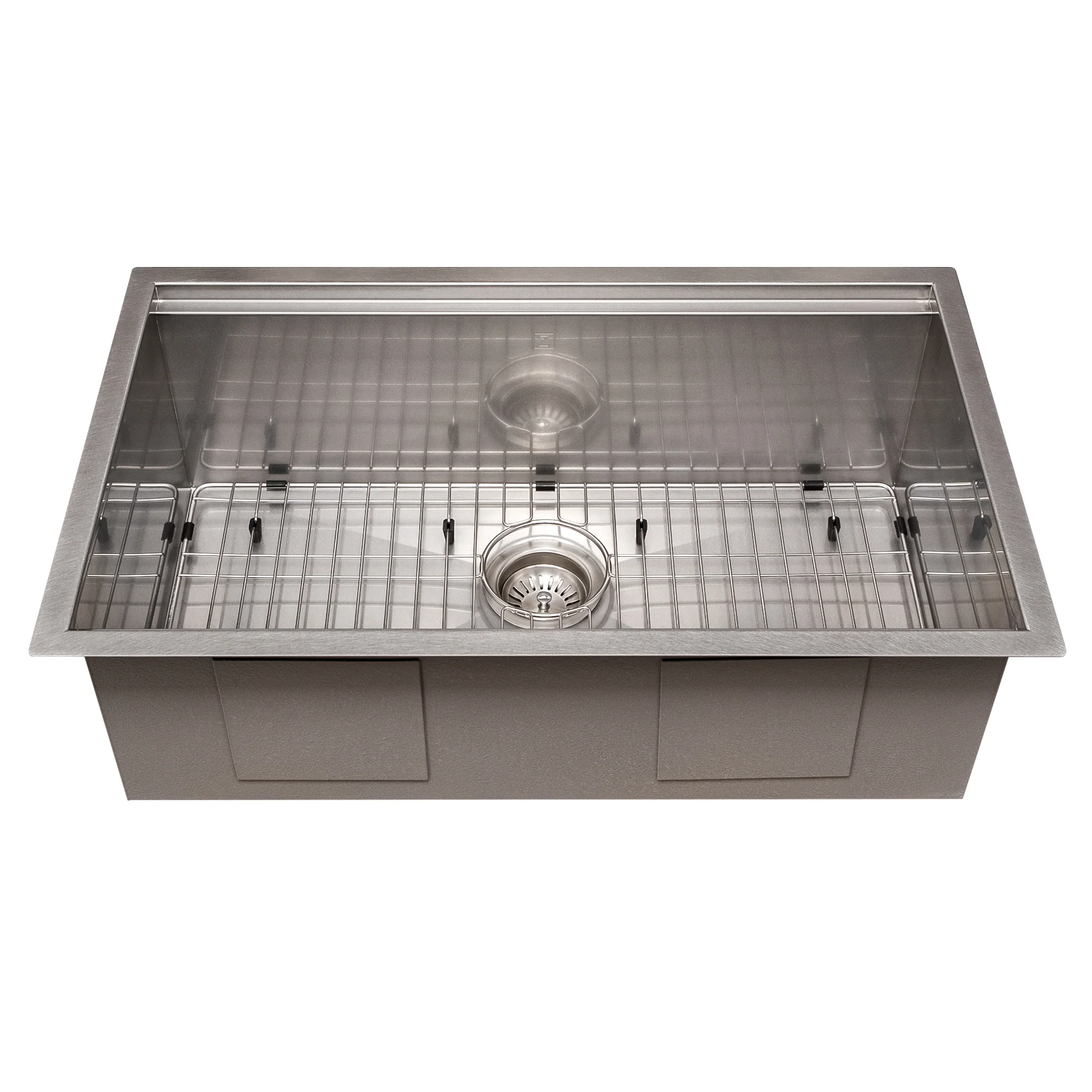 ZLINE 33 in. Garmisch Undermount Single Bowl Satin Stainless Steel Kitchen Sink with Bottom Grid and Accessories (SLS-33S) - Image 12