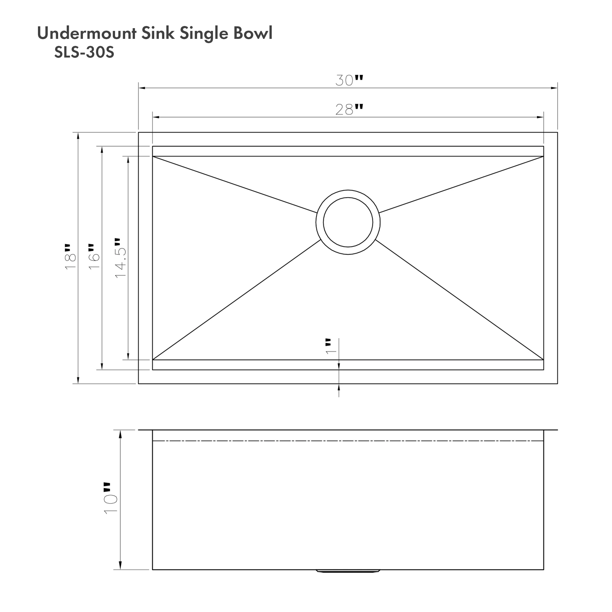 ZLINE 33 in. Garmisch Undermount Single Bowl Satin Stainless Steel Kitchen Sink with Bottom Grid and Accessories (SLS-33S) - Image 21
