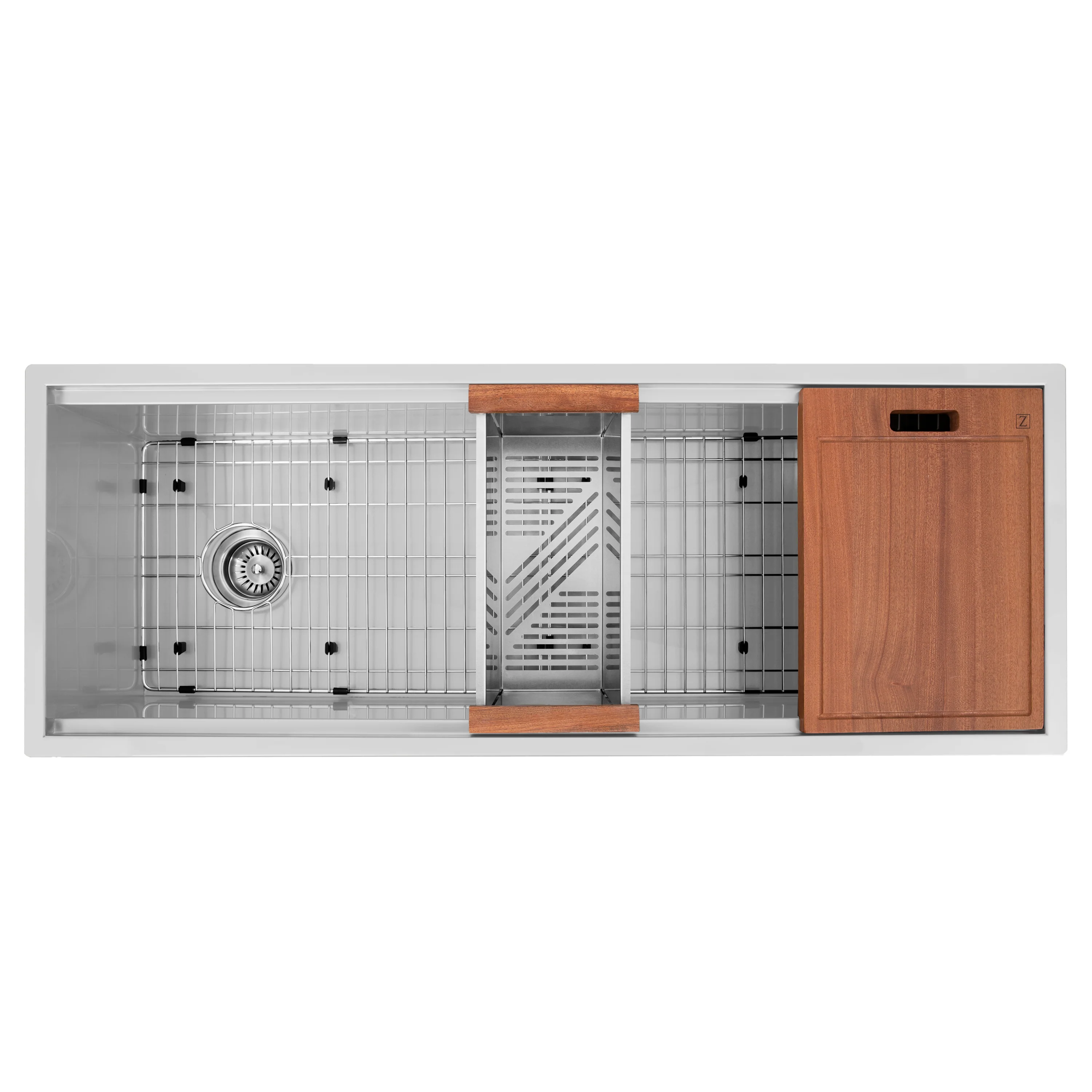 ZLINE 45 in. Garmisch Undermount Single Bowl Stainless Steel Kitchen Sink with Bottom Grid and Accessories (SLS-45) - Image 2