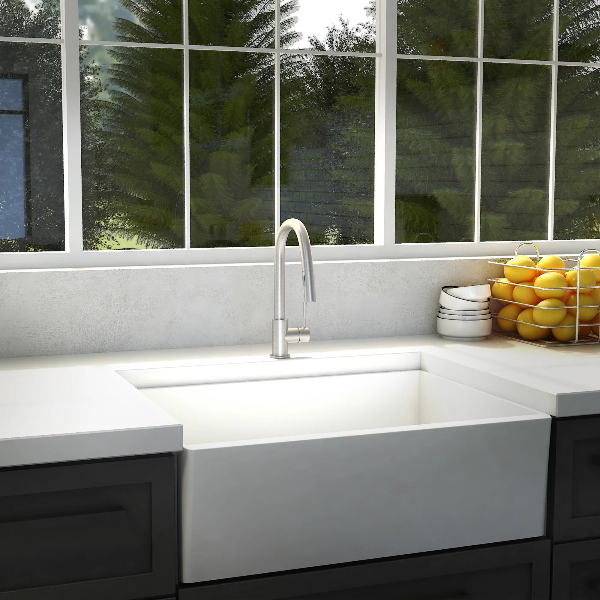 ZLINE Gemini Kitchen Faucet in Brushed Nickel (GEM-KF-BN) - Image 2