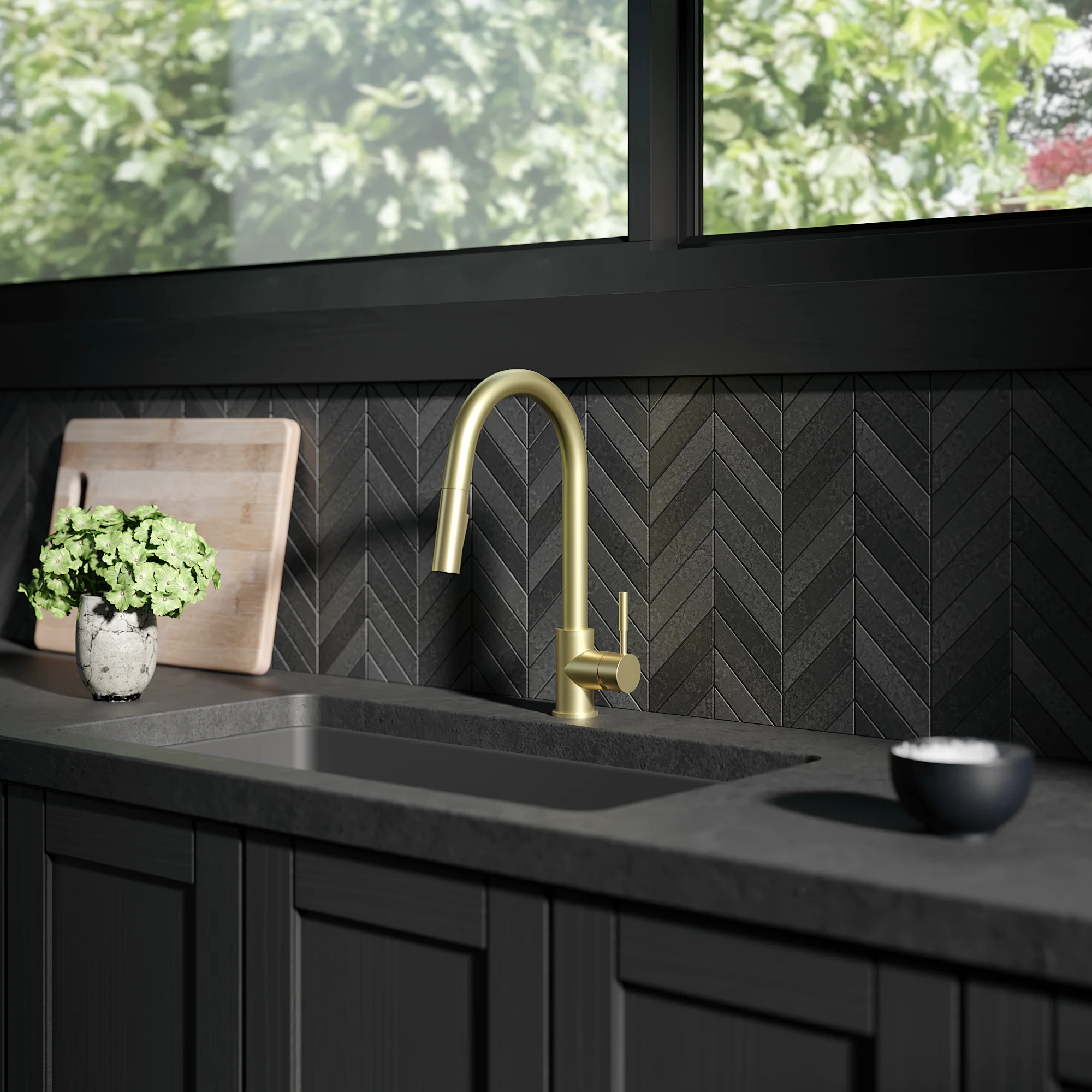 ZLINE Gemini Kitchen Faucet in Champagne Bronze (GEM-KF-CB) - Image 3
